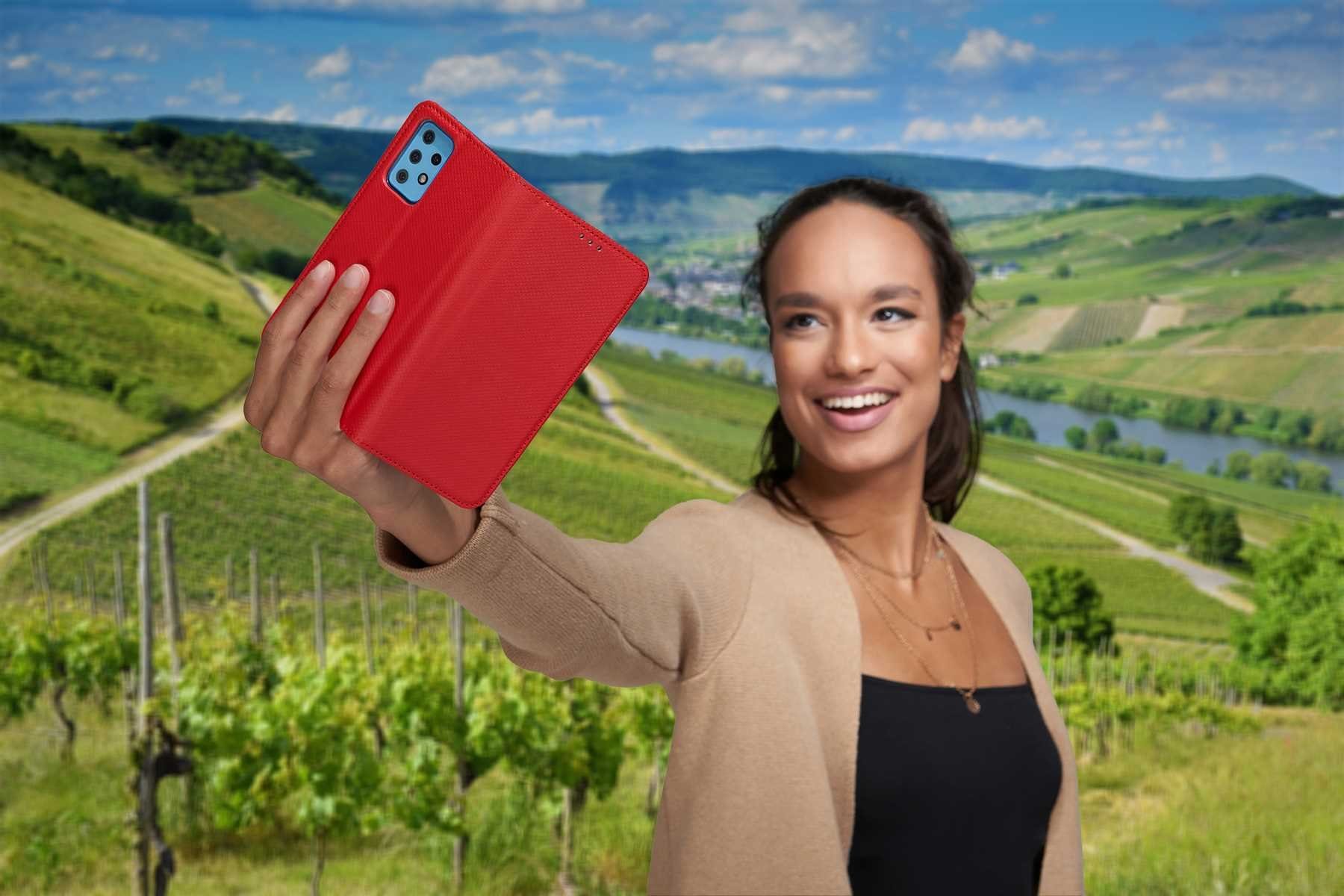 mtb more energy Smartphone-Hülle Smart Magnet für Google Pixel 8, Rot, Bookstyle Klapphülle Cover Wallet Case aus Kunstleder