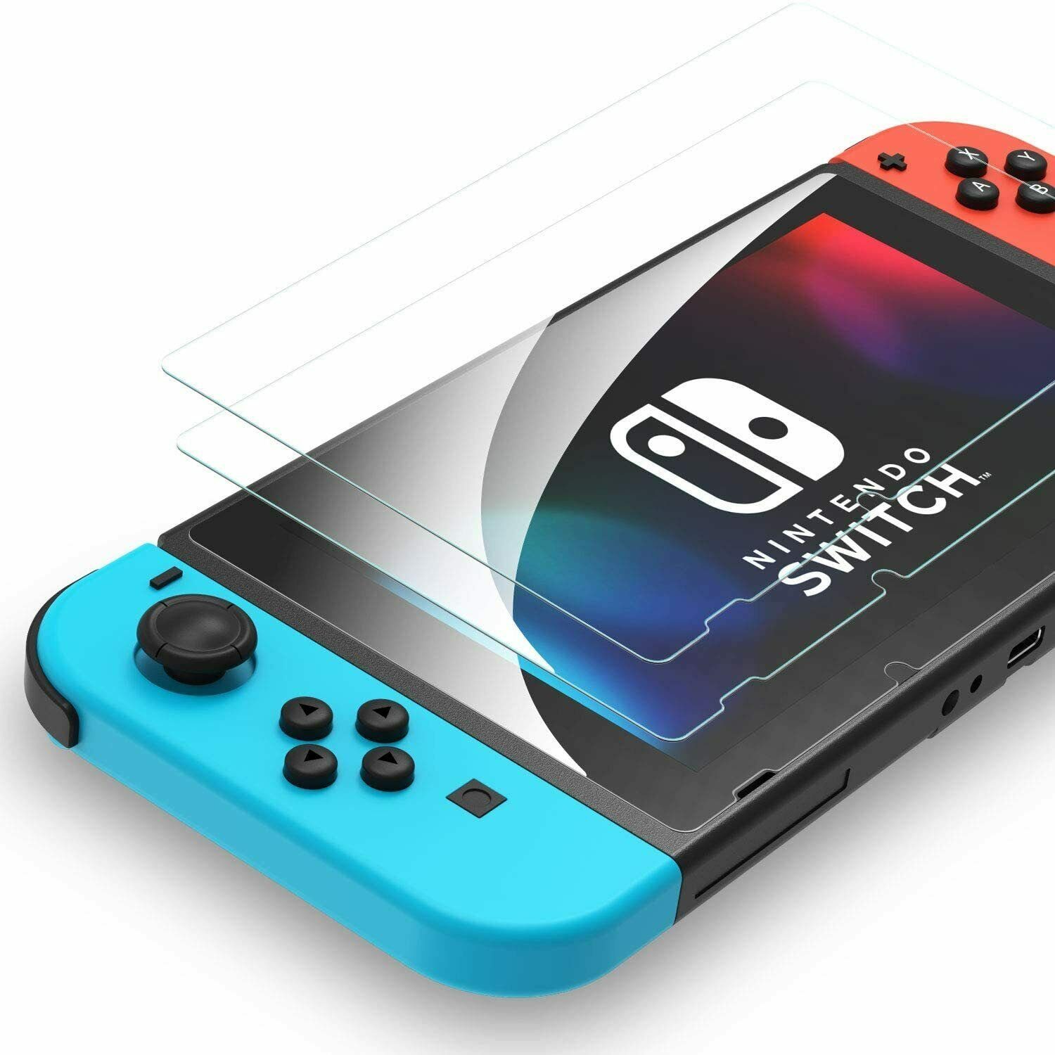 Schutzfolie 2X Schutzglas für Nintendo Switch Panzerfolie Display Schutz 9H