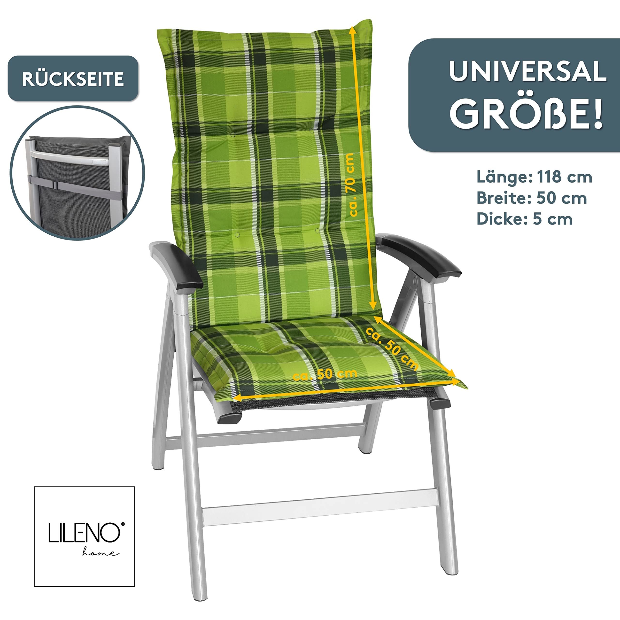 LILENO HOME Hochlehnerauflage Gartenstuhl Auflage, bequeme günstig online kaufen