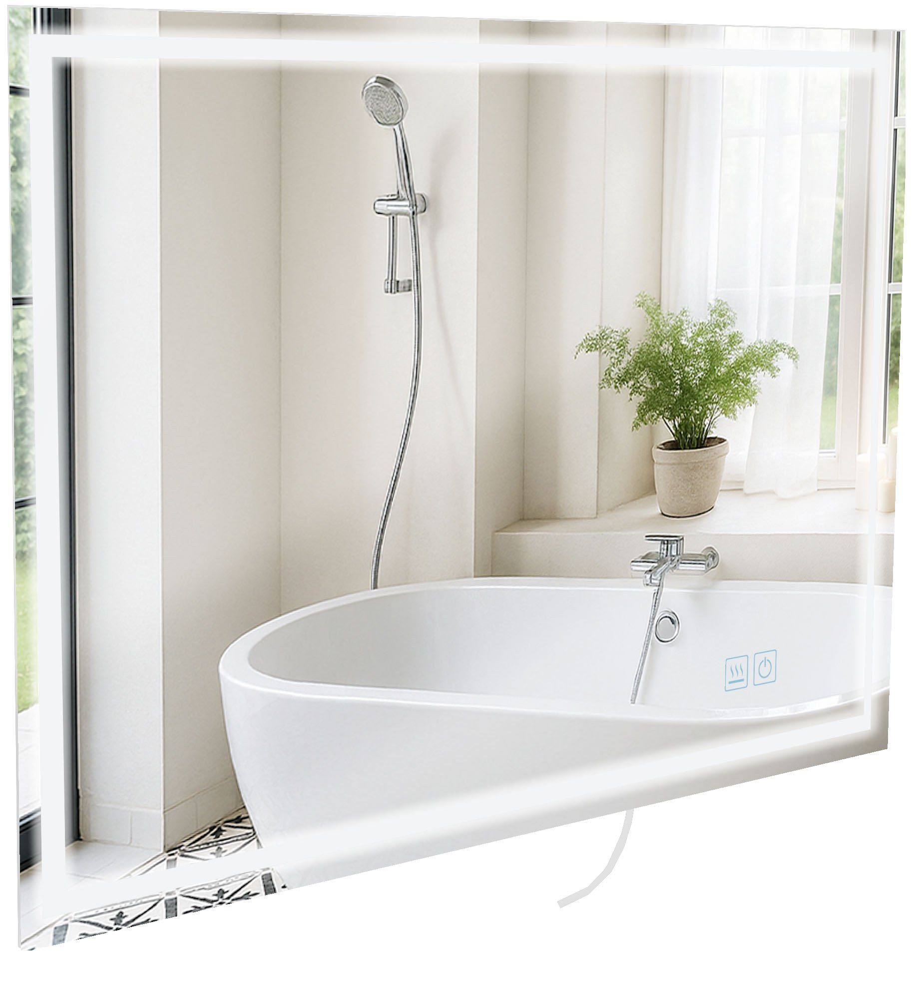 CLP Wandspiegel Jaffrey (1er), Bluetooth-Lautsprecher, Anti-Fog, LED-Licht, IP44 – Bild 5 von 5