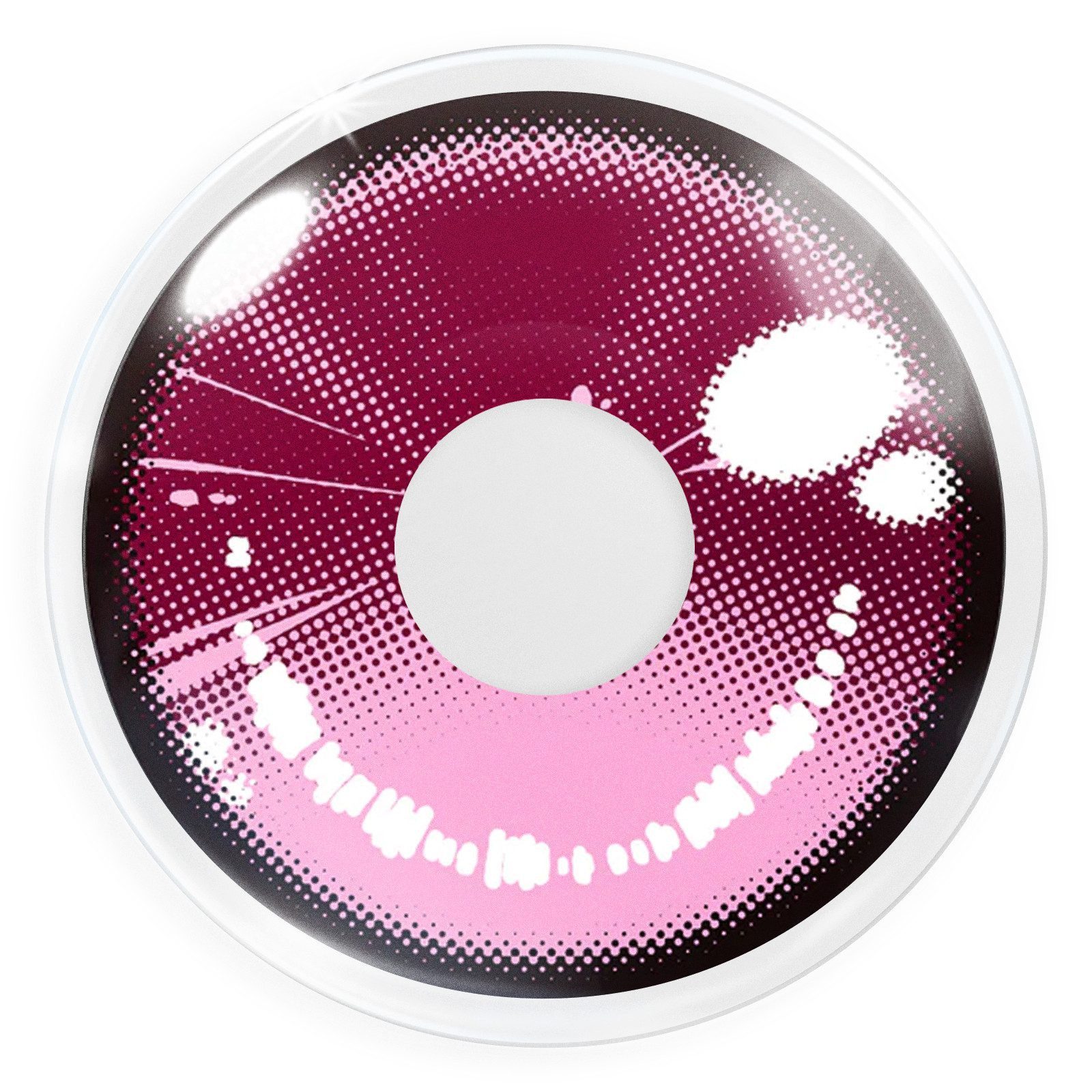 MeralenS Motivlinsen Pinke 'Anime Arc 2 Pink' Manga Fun Linsen 1 Paar. Halloween & Cosplay