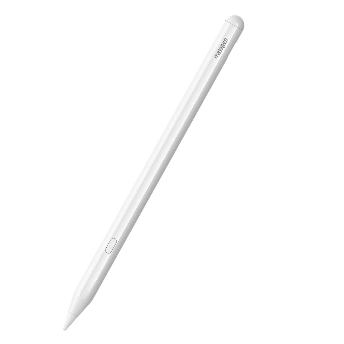 Metapen Eingabestift A12 (Eingabestift-Set, Eingabestift inkl. USB-C Kabel, 2 Ersatzspitzen, Anschlussabdeckung) Präziser iPad Stift mit Neigungs und Handballenerkennung