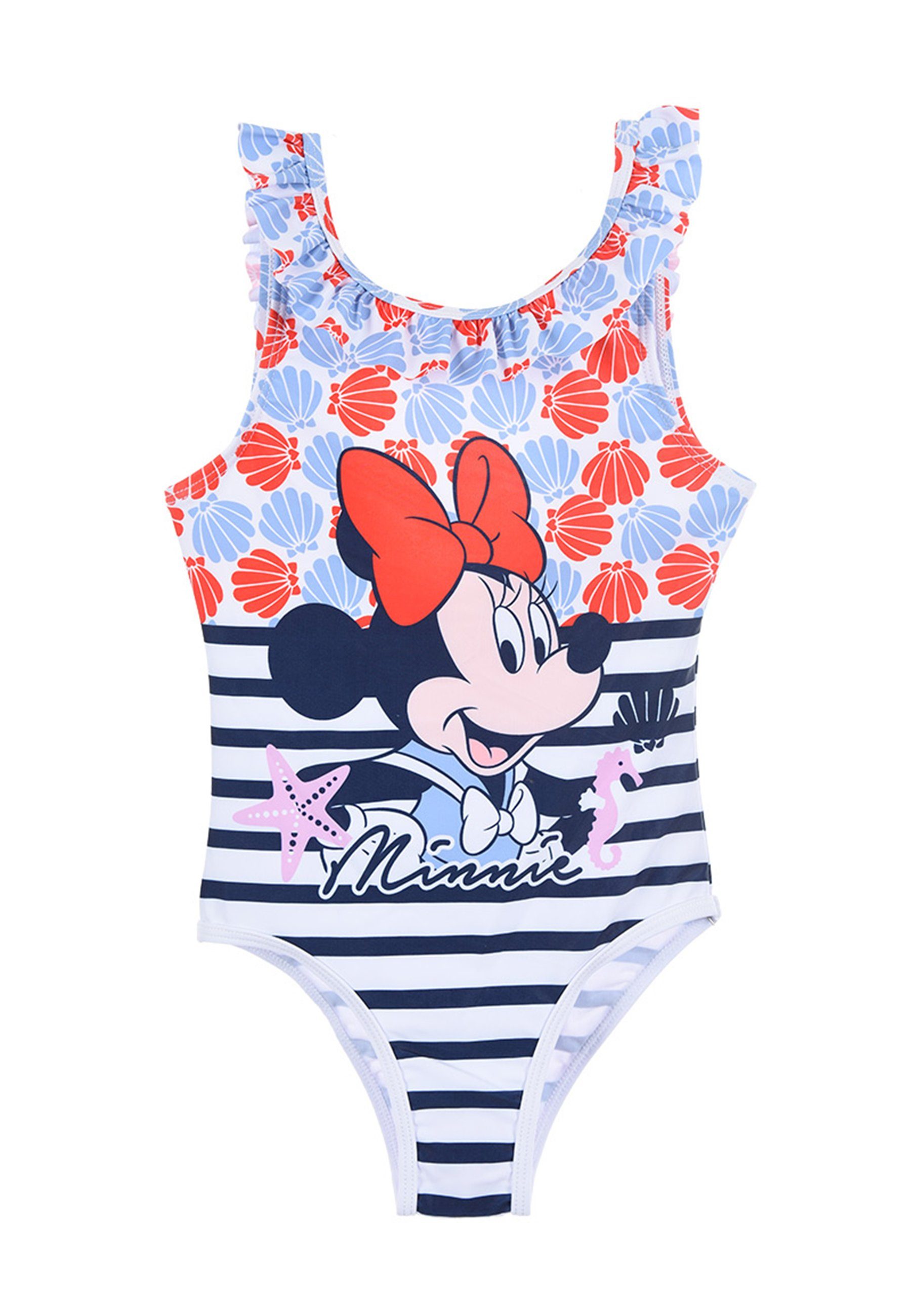Disney Minnie Mouse Badeanzug Mädchen Badeanzug Bademode 1-Teiler,  Pflegehinweis: Maschinenwäsche bis 30°