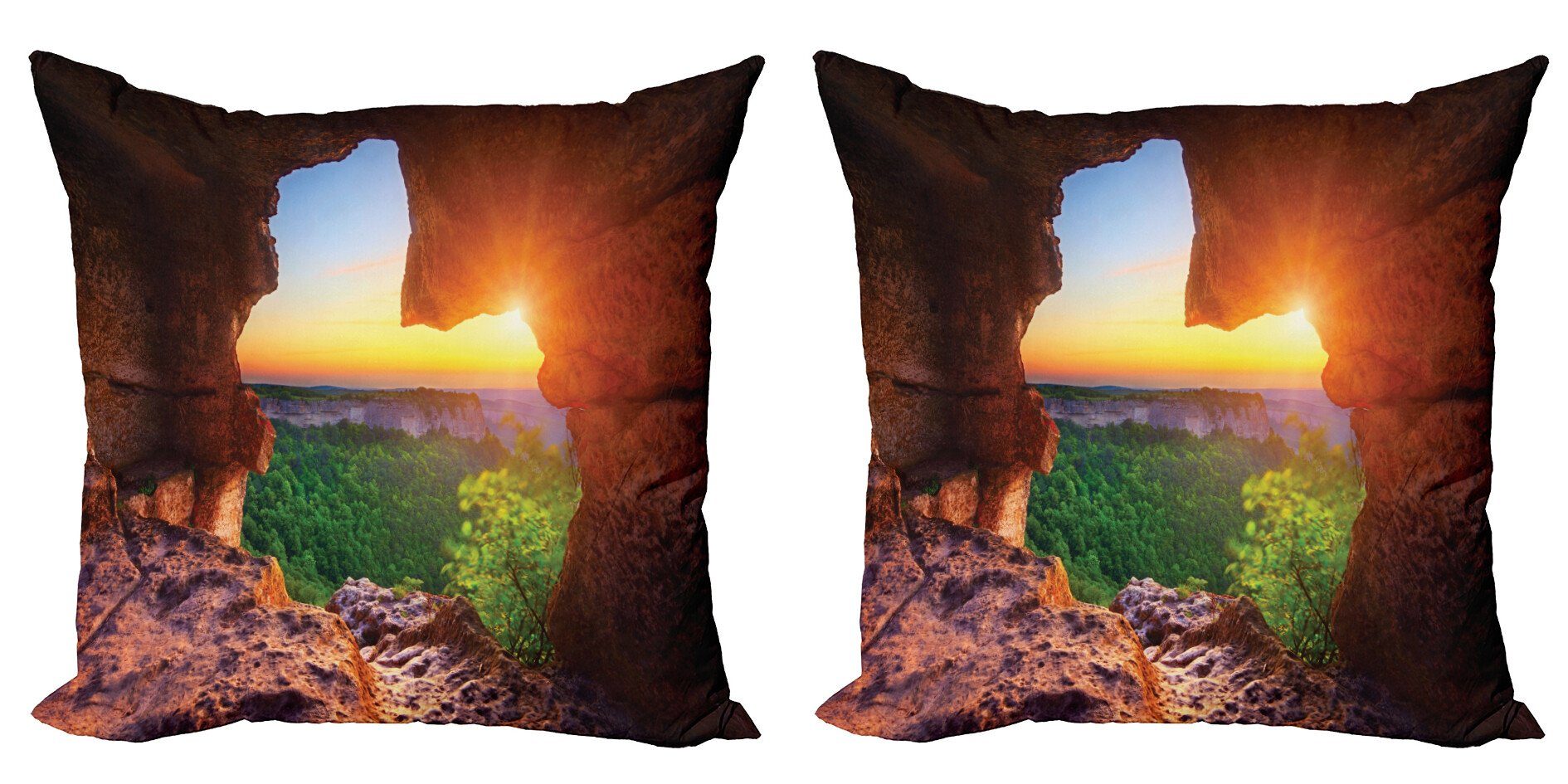Digitaldruck, Kissenbezüge Landschaft bei Canyon Accent (2 Doppelseitiger Abakuhaus Sonnenuntergang Modern Stück),