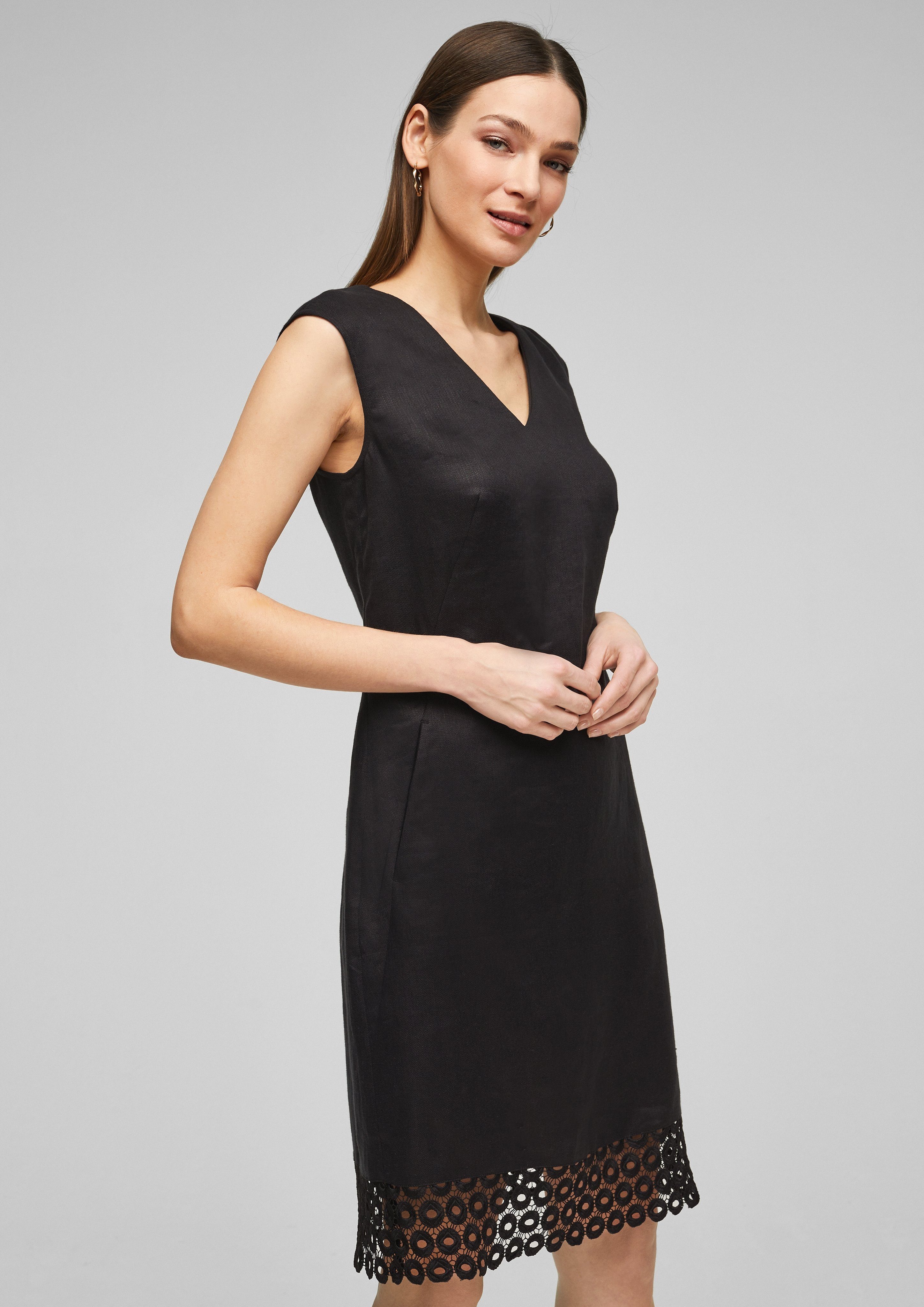s.Oliver BLACK LABEL Minikleid »Kleid« (1-tlg) Spitze, Blende online kaufen  | OTTO