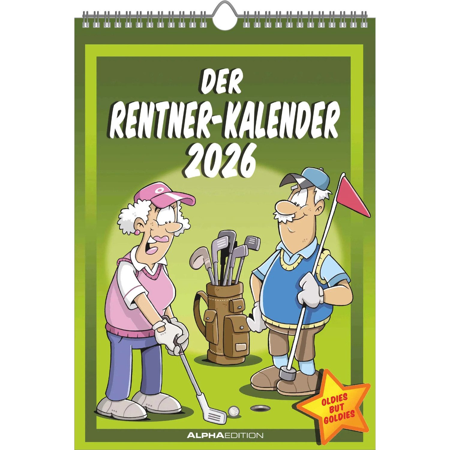 NEUMANN Настенный календарь Der Rentner-Kalender 2026 - Bild-Kalender 23,7x34 cm - mit lustigen...