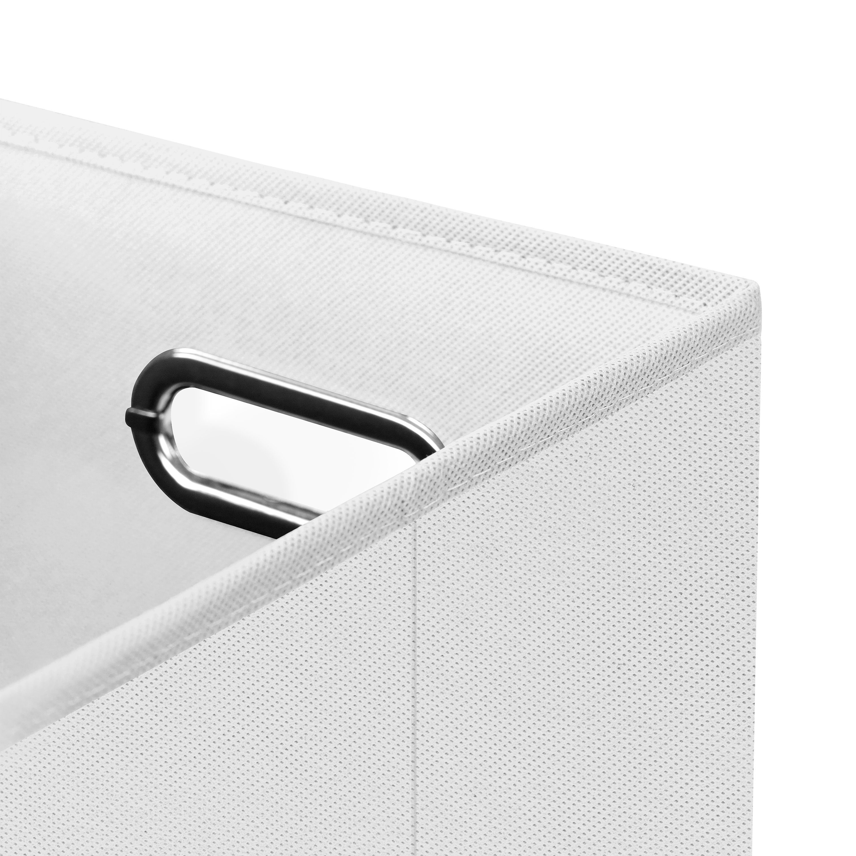 StickandShine Faltbox 2er Set mit Deckel 25x25 cm – Hellgrau, Schwarz, Weiß, Türkis, Creme