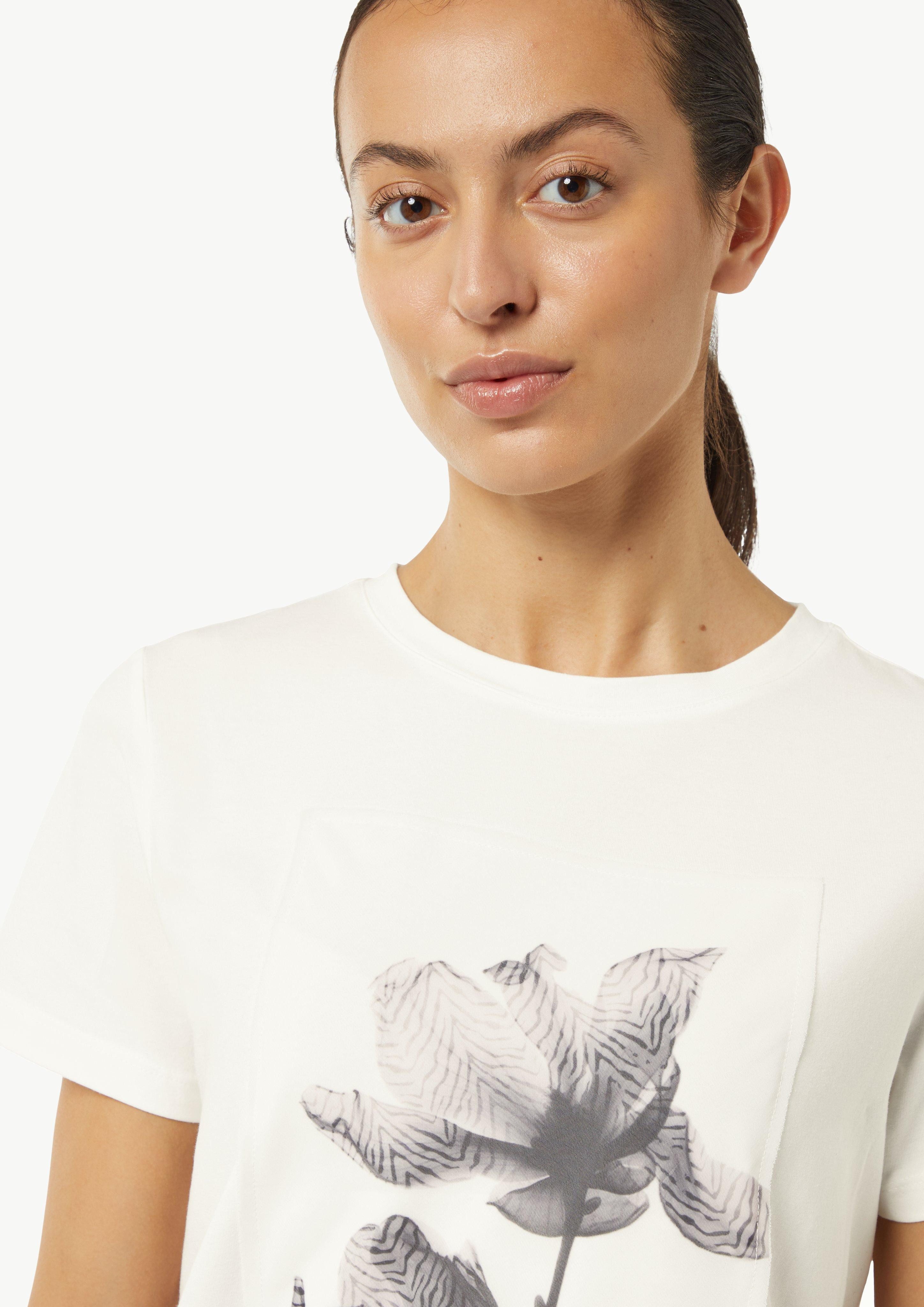 Comma Kurzarmshirt T-Shirt mit Artwork Artwork günstig online kaufen