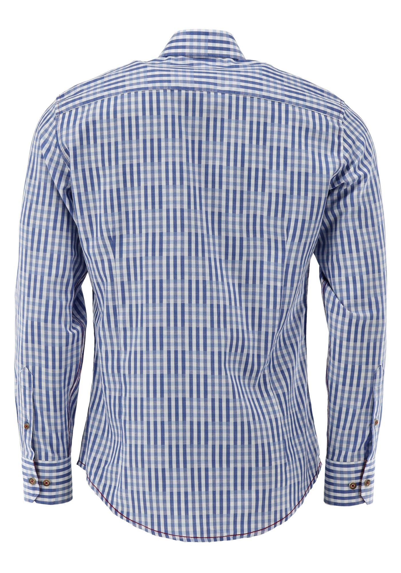 OS Trachten Trachtenhemd Zufir Langarmhemd mit Haifischkragen günstig online kaufen