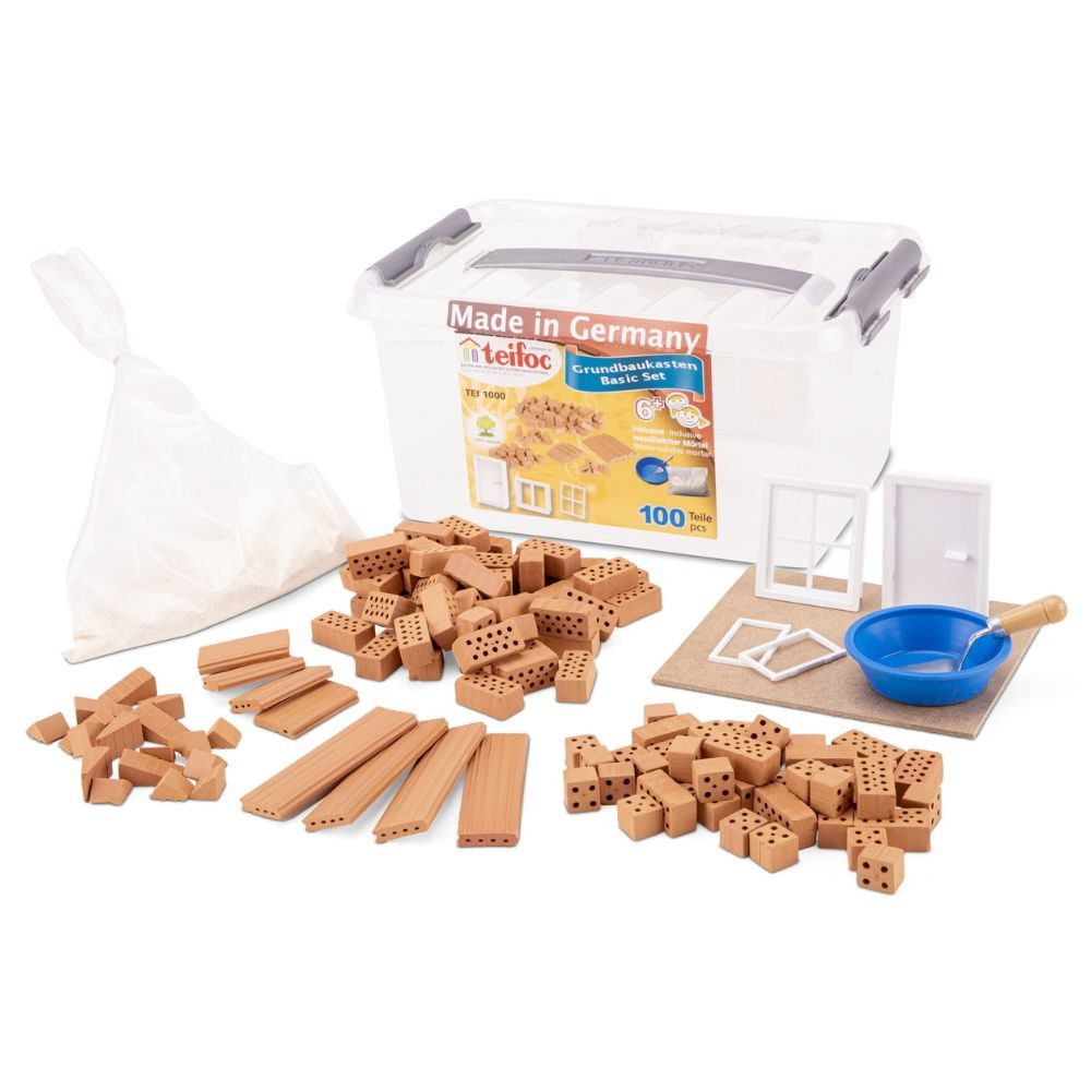 teifoc Grundbaukasten Steinbaukasten, (Kreativspielzeug, 100 St., Bastelset), für kreatives Basteln, Made in Germany