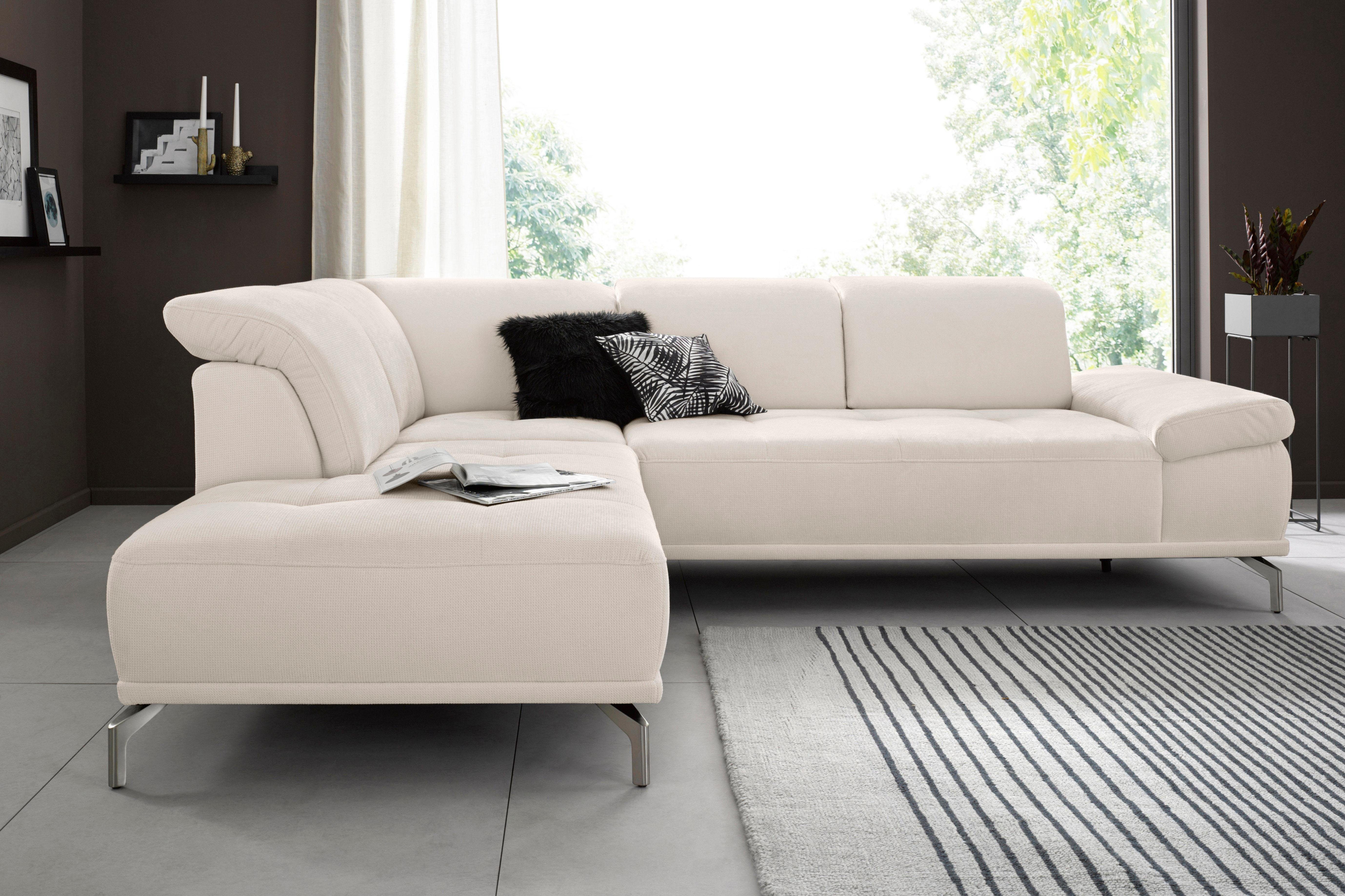 Places of Style Ecksofa "Caluna", Inkl.Sitztiefenverstellung, wahlweise mit günstig online kaufen
