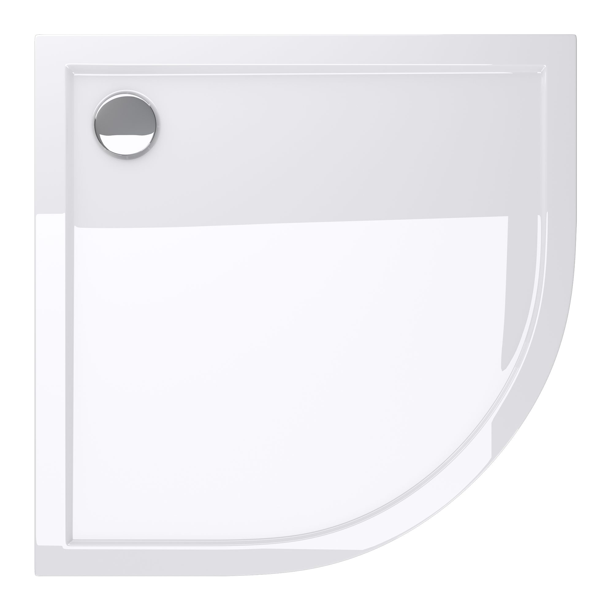 doporro Duschwanne Duschtasse flach aus Acryl Viertelkreis DIN-Anschlüsse F günstig online kaufen