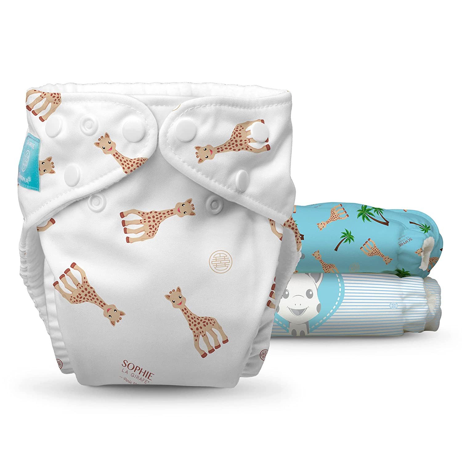 Charlie Banana Тканевые подгузники Sophie La Girafe 3 Подгузники, 3 Einsätze AIO Stoffwindel XS 2 Цвета(ов)