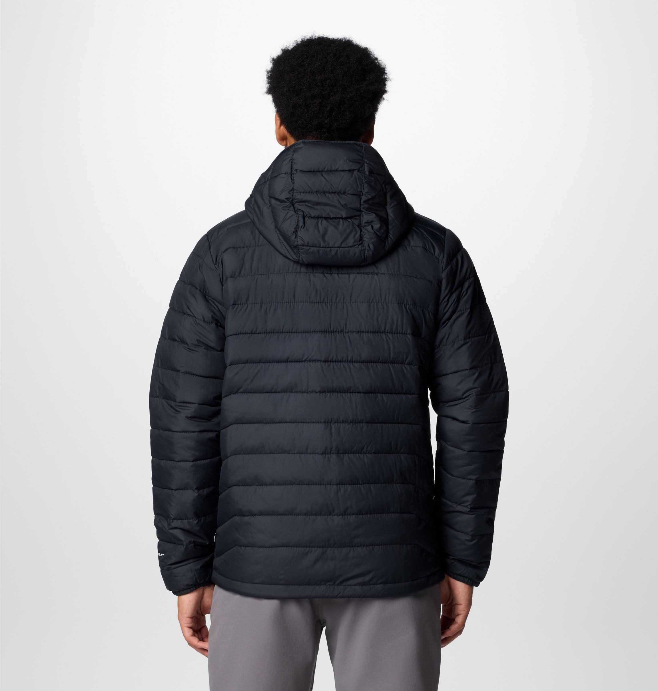 Columbia Steppjacke Powder Lite II Hooded Jacket mit Reißverschluss, in normaler Länge, wärmereflektierendes Material