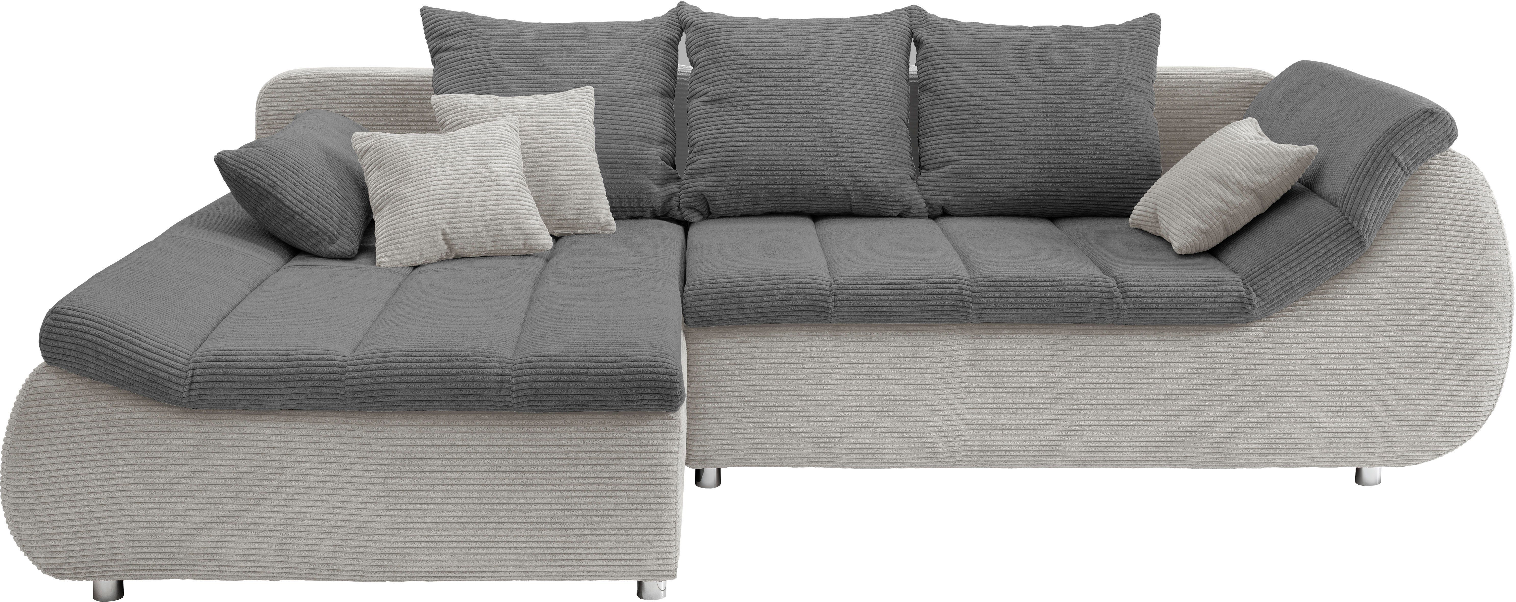 INOSIGN Ecksofa "Imola elegant und bequem, aktuelle Steppung im Sitz, L-For günstig online kaufen