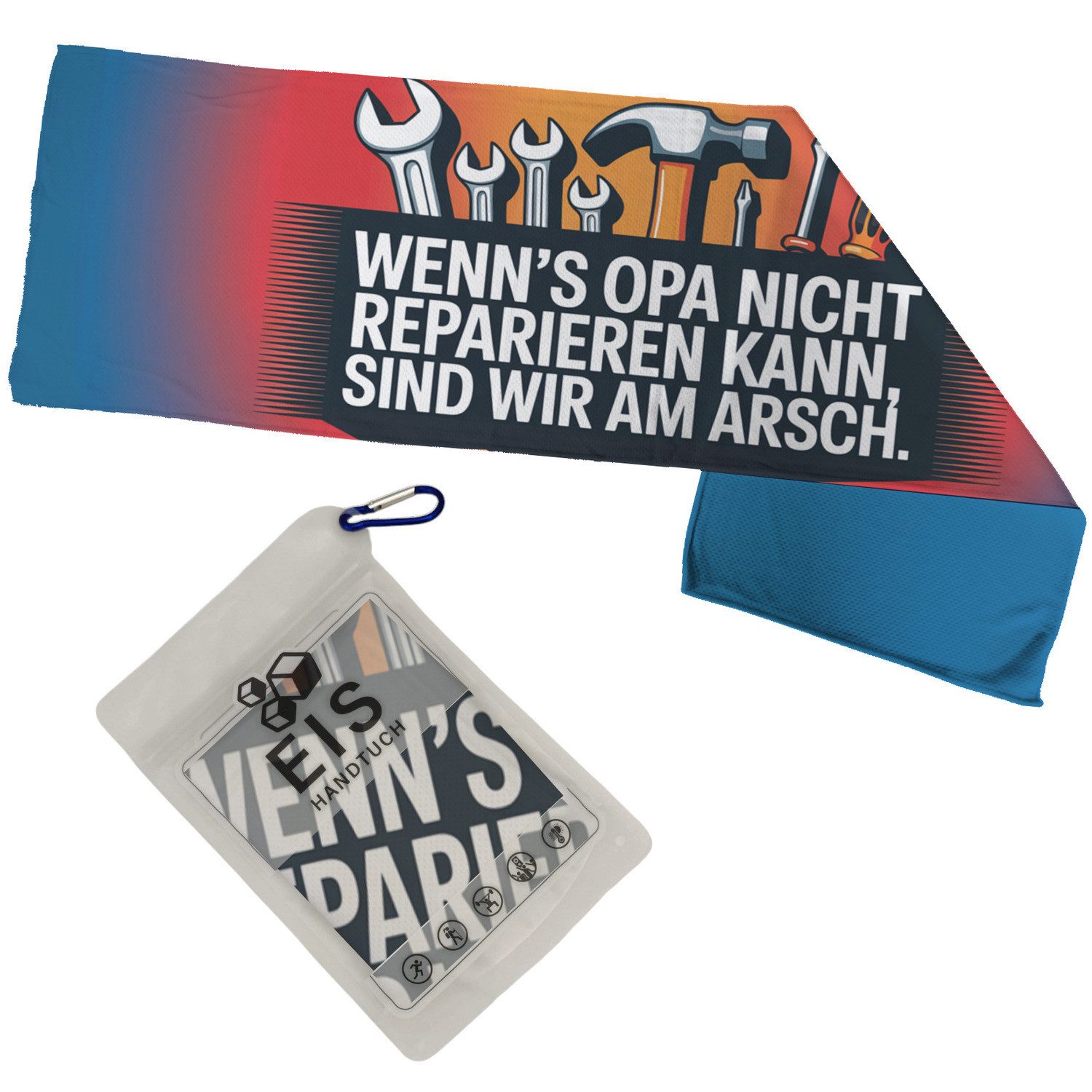 Sporthandtuch Werkzeuge - Wenn es Opa nicht reparieren kann… Eishandtuch