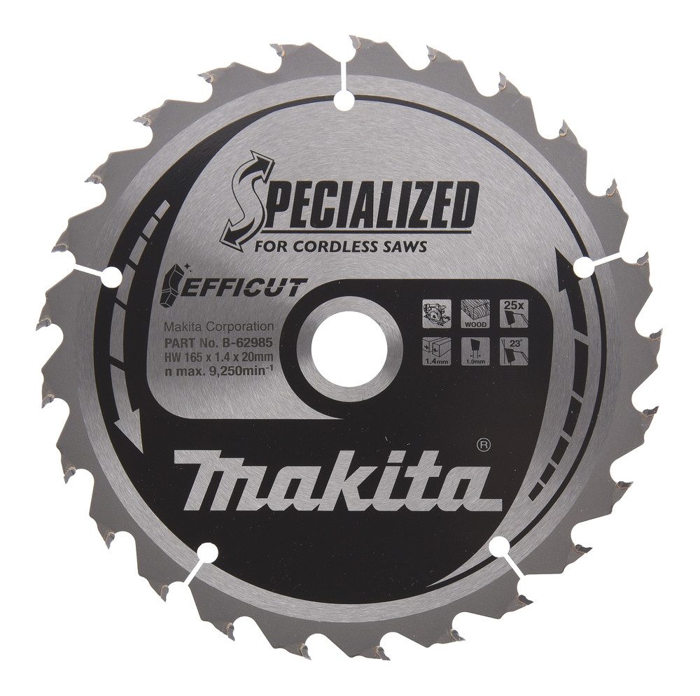 Makita Kreissägeblatt B-62985 (165x1,4x20mm, 1-St., 25Z), EFFICUT - schnell günstig online kaufen
