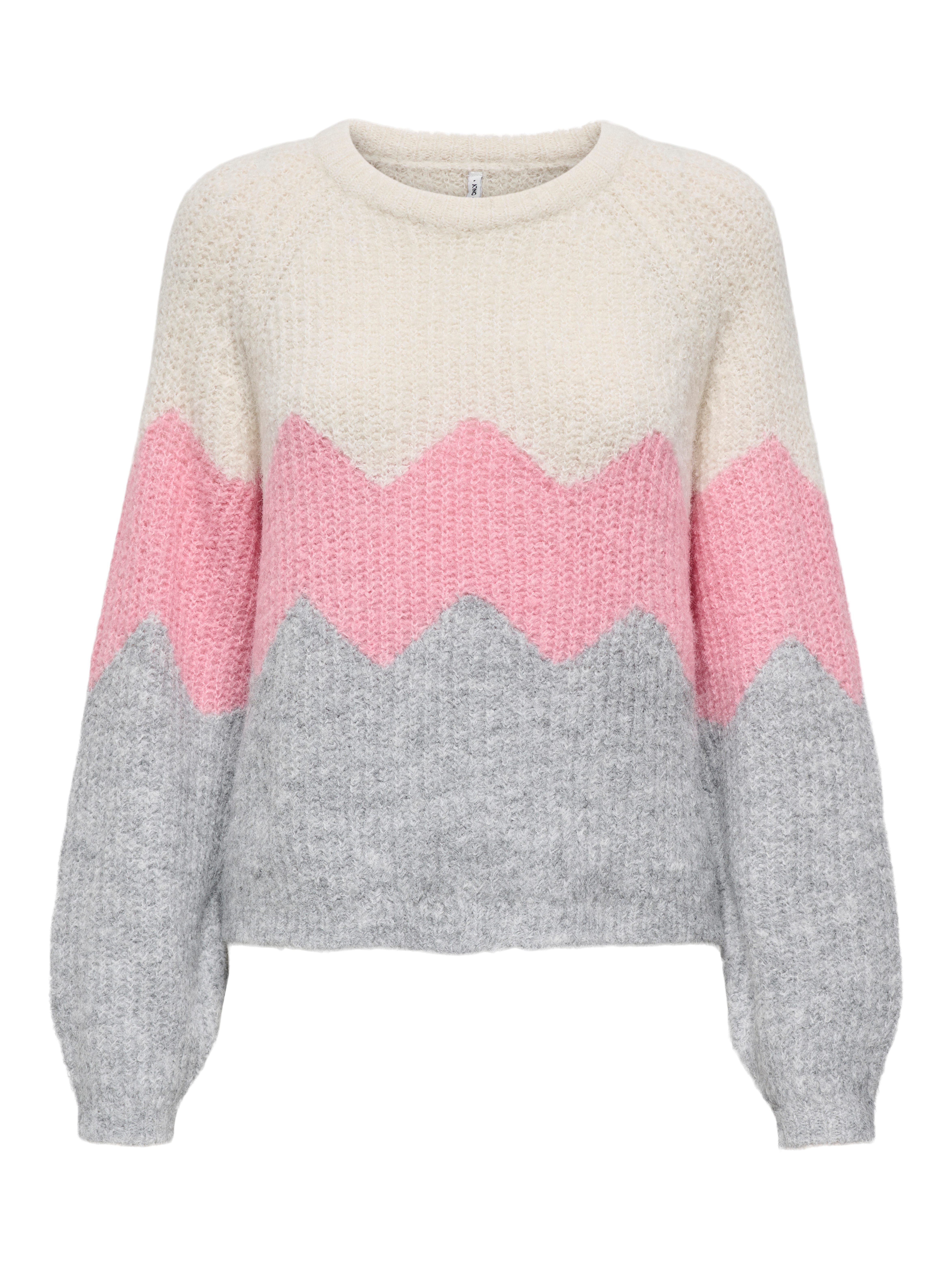 ONLY Strickpullover ONLMAE LIFE LS ZIGZAG O-NECK KNT günstig online kaufen