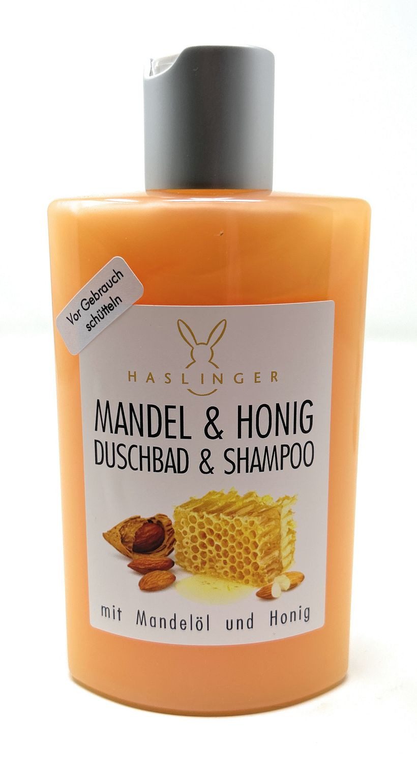 Haslinger Haarshampoo Mandel & Honig, 1-tlg., Mandel & Honig Duschbad & Shampoo 200 ml