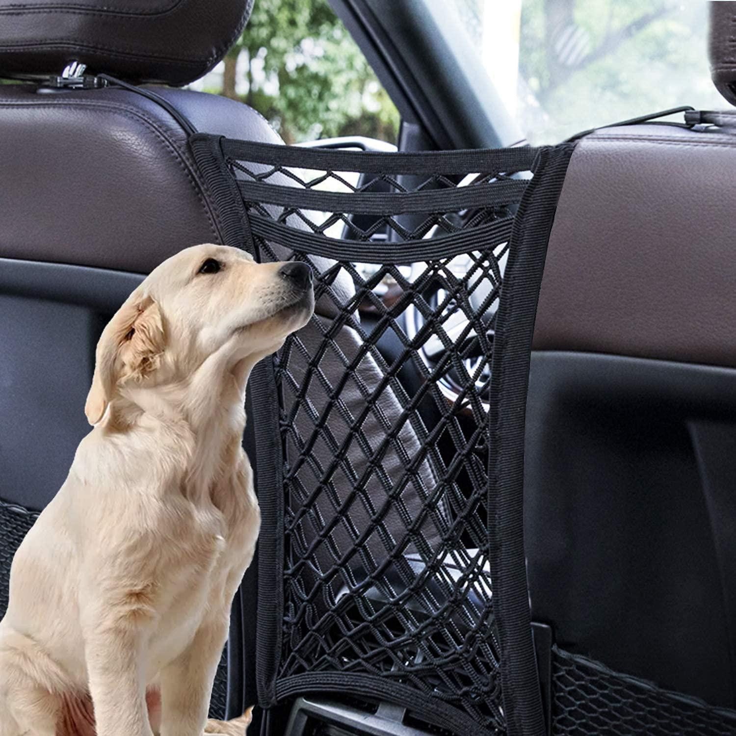 LuxusKollektion Tierabsperrgitter Hundegitter Auto 3 Lagen Mesh Aufbewahrungstasche L:37*41 CM