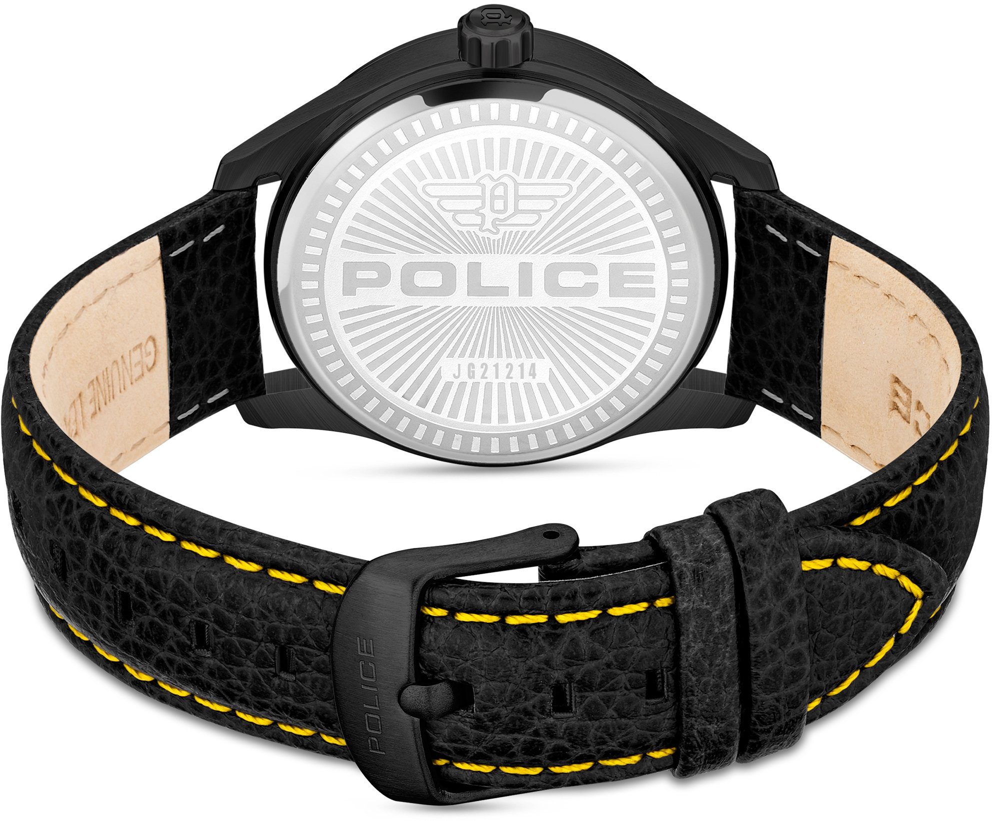 GRILLE, schwarz Quarzuhr Police PEWJA2121403