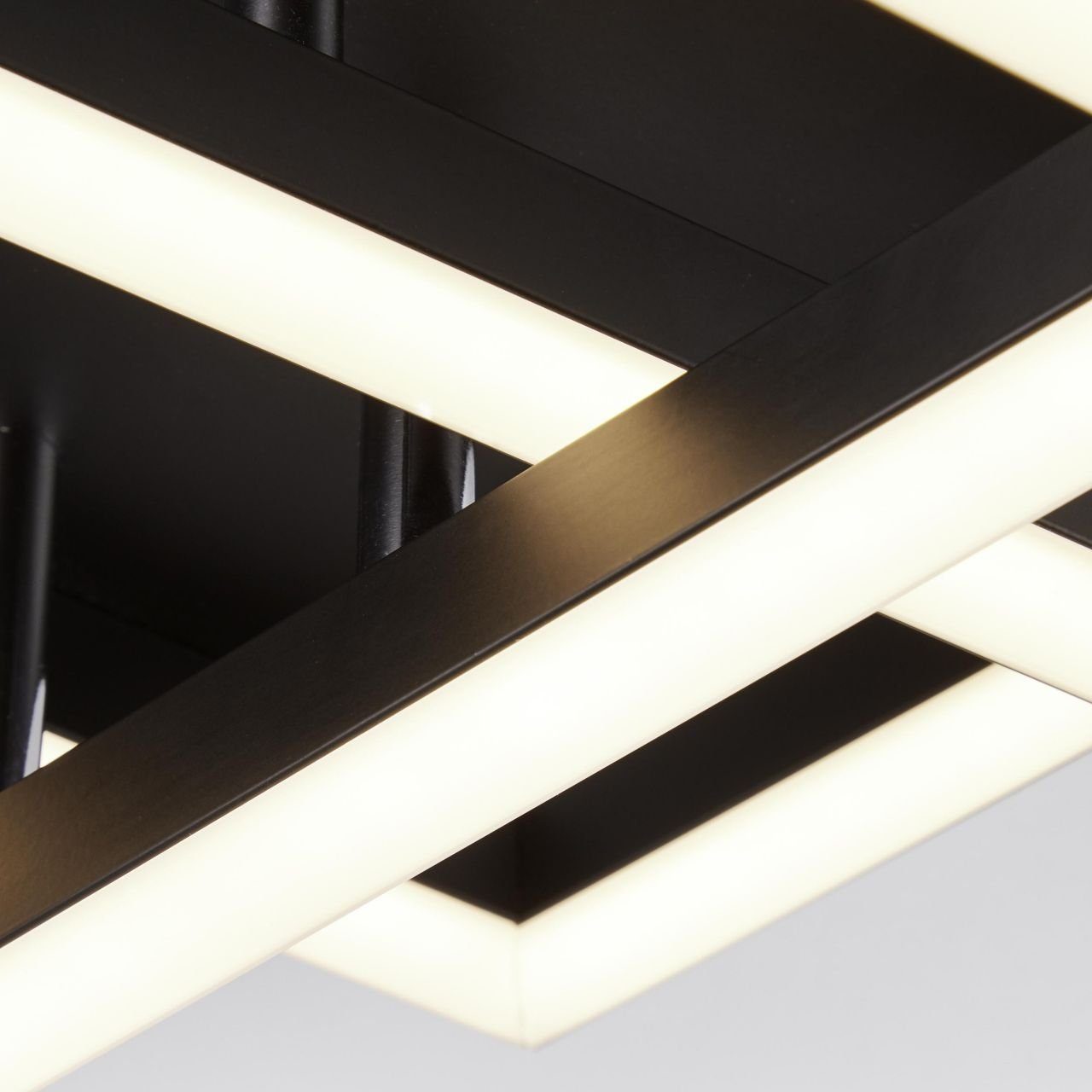LED Metall/Kunststoff, 42W Kjorn Lampe, Brilliant Deckenleuchte 3flg 3000K, schwarz, 1x Deckenleuchte Kjorn,