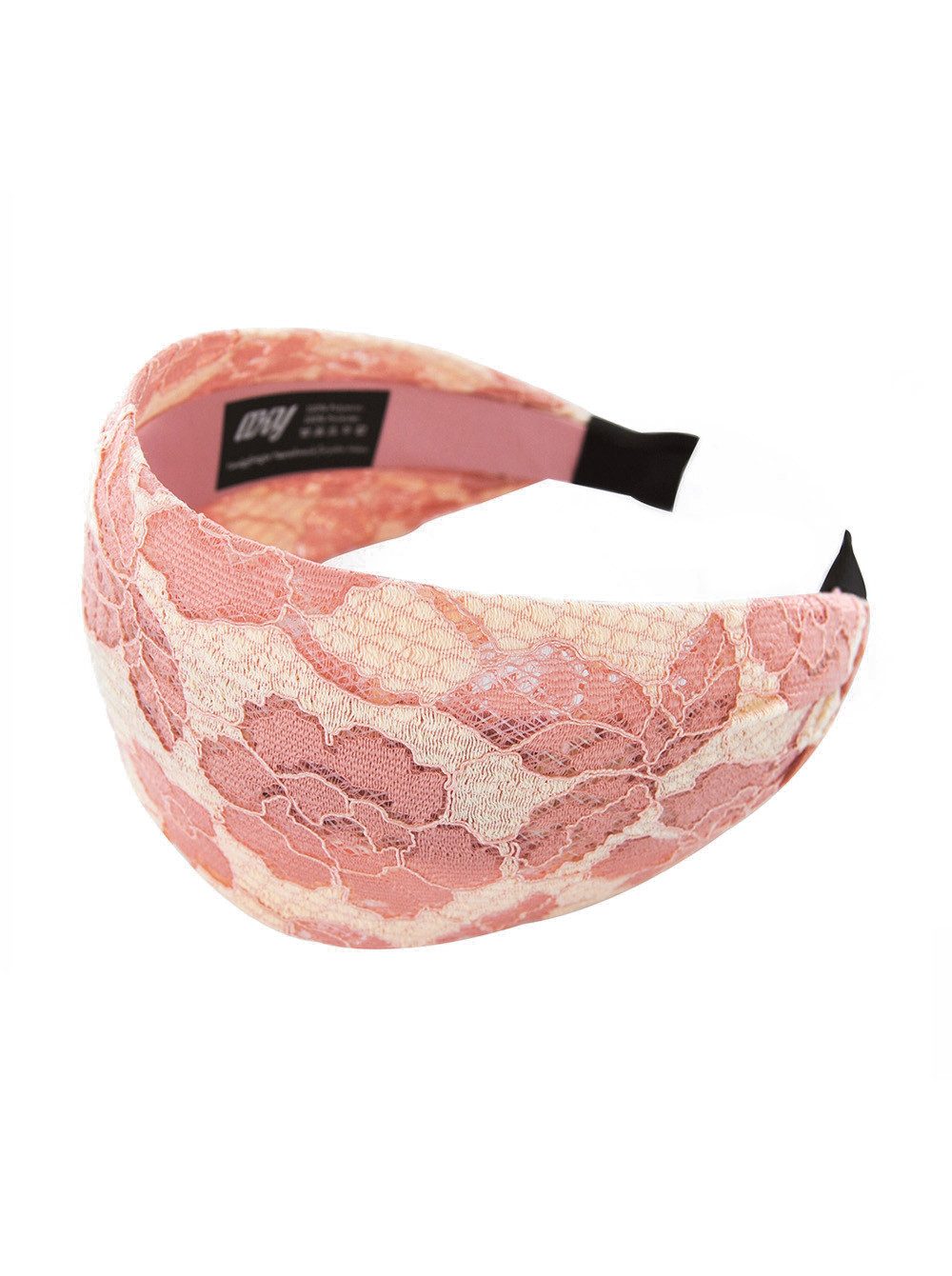 axy Haarreif Breiter Haarreif mit Rosenmuster, aus wunderschöner Spitzenstoff Haarband Haarreifen