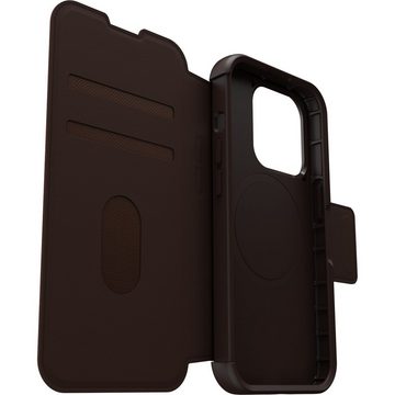 Otterbox Flip Case Strada Hülle für Apple iPhone 15 Pro für MagSafe, stoßfest, sturzsicher,Premium Lederfolio, 3x getestet nach Militärstandard