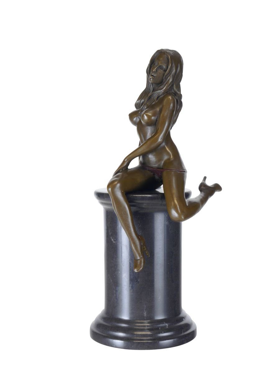 Dekoobjekt Erotische Bronze Marmorsockel AFG Figur auf Frauenakt edlem