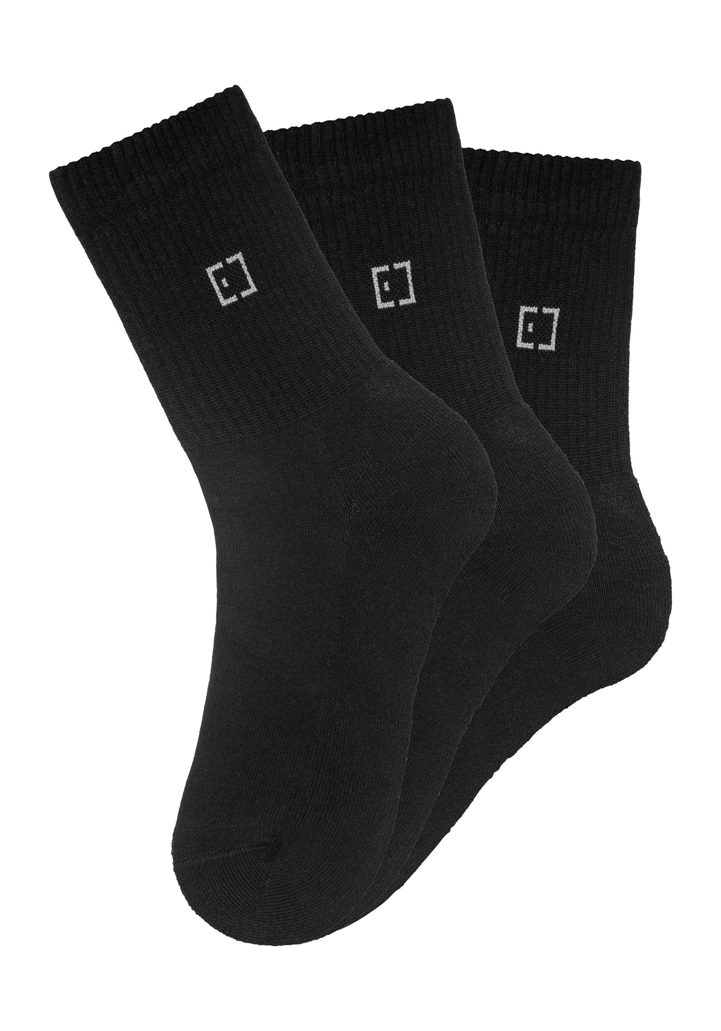 Elbsand Socken (Packung, 3-Paar) mit Frottee und eingestricktem Markenlogo