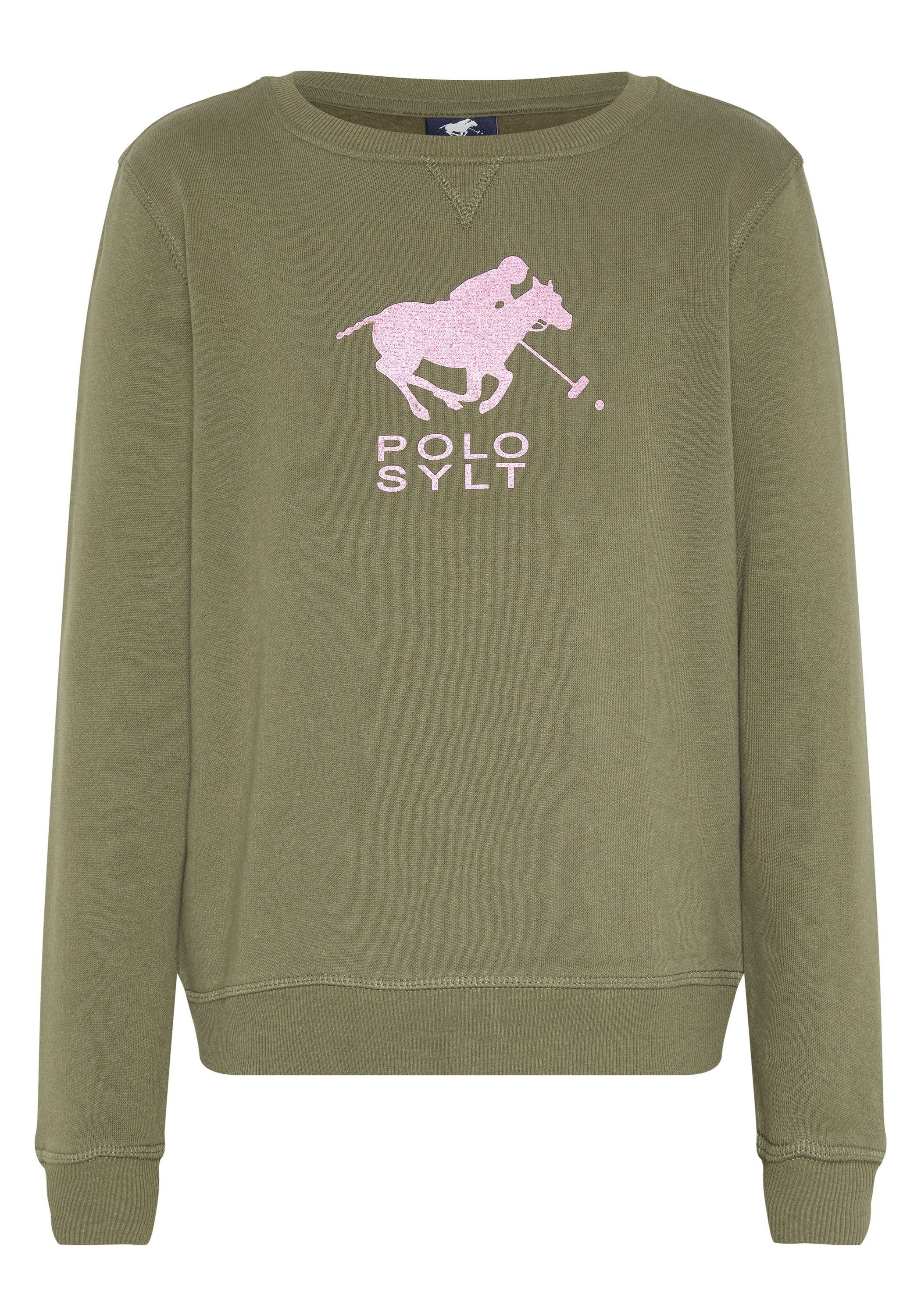 Sweatshirt mit glitzerndem Labelprint