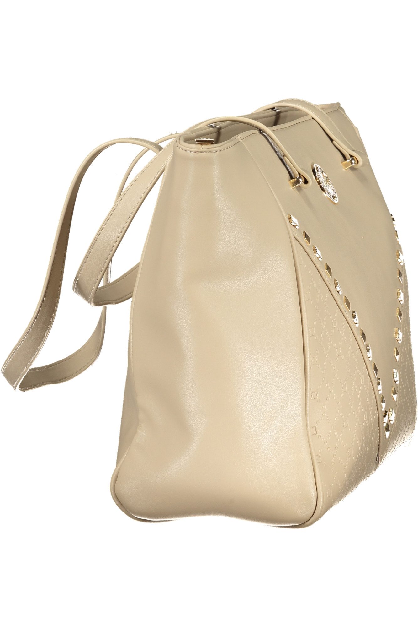 Laura Biagiotti Umhängetasche, Stylische beige Handtasche mit Fächern und Schutzfüßen für Damen