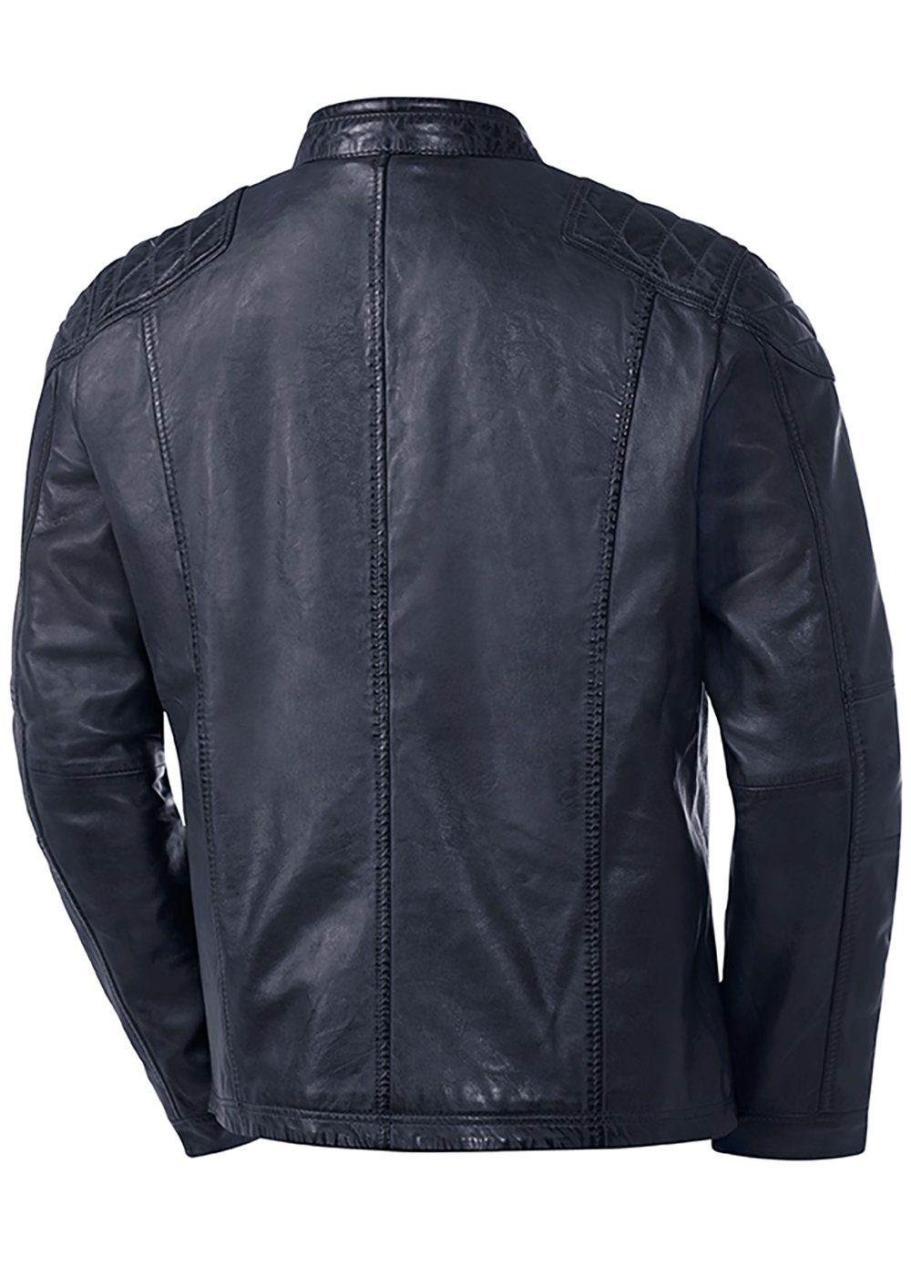 Ross & Cole Lederjacke lässiges Design mit Steppung an der Schulter günstig online kaufen