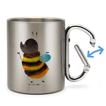 Mr. & Mrs. Panda Tasse Hummel flauschig - Transparent - Geschenk, Tiermotive, lustige Sprüch, Edelstahl, Robust & Isolierend