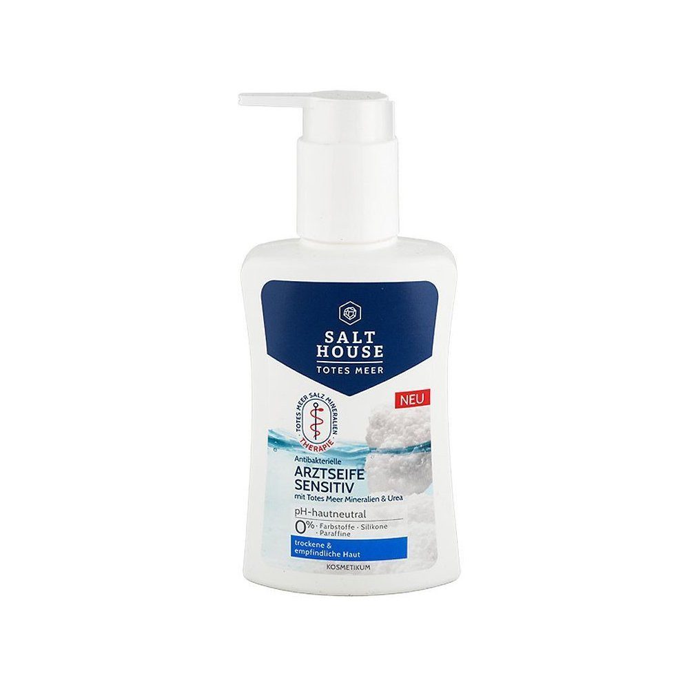 Salthouse Flüssigseife Totes Meer Antibakterielle Arztseife Sensitiv 250ml, 1-tlg.