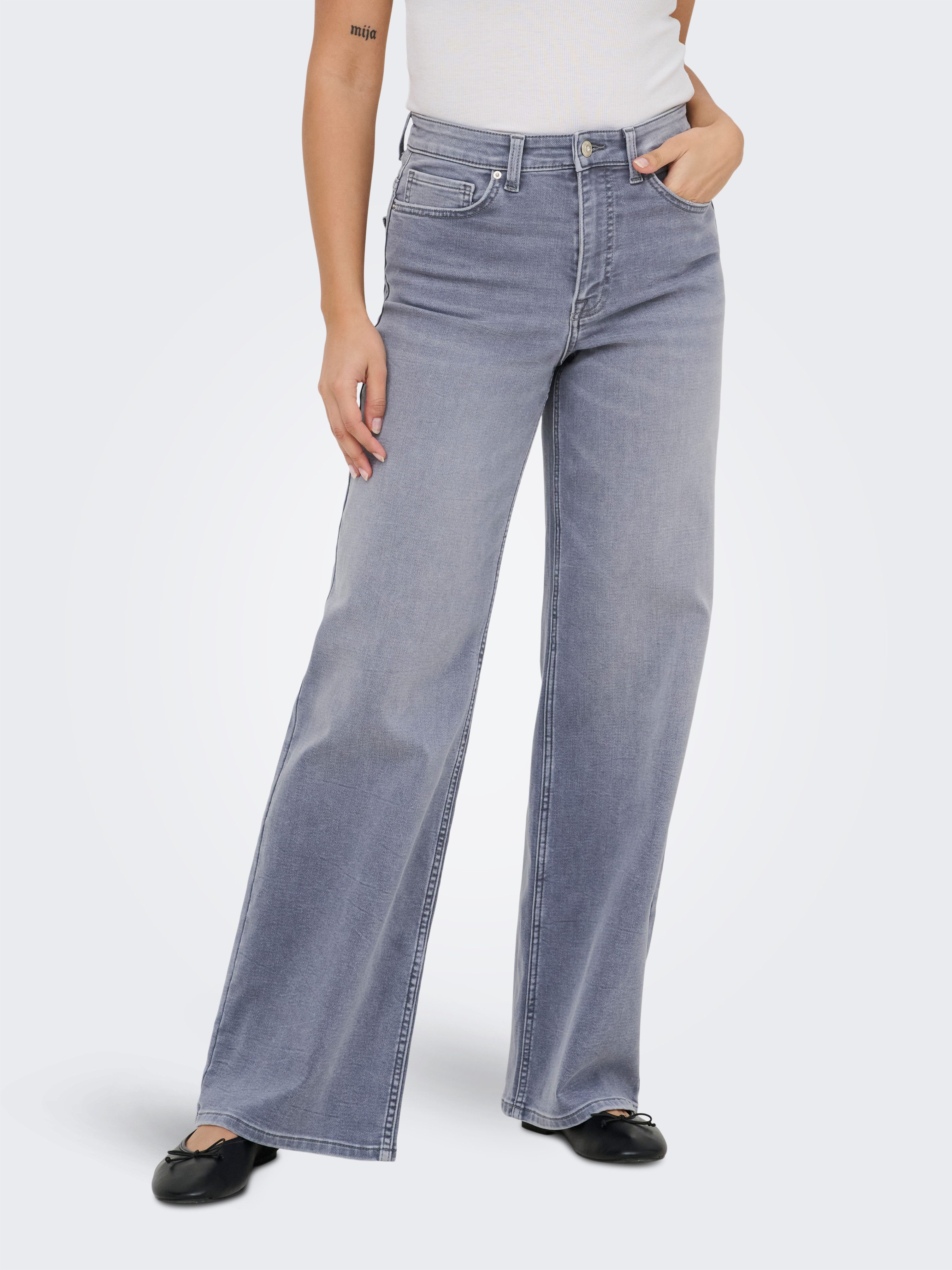 ONLY High-waist-Jeans ONLMADISON JOGG HW WIDE DNM high waist, wide fit