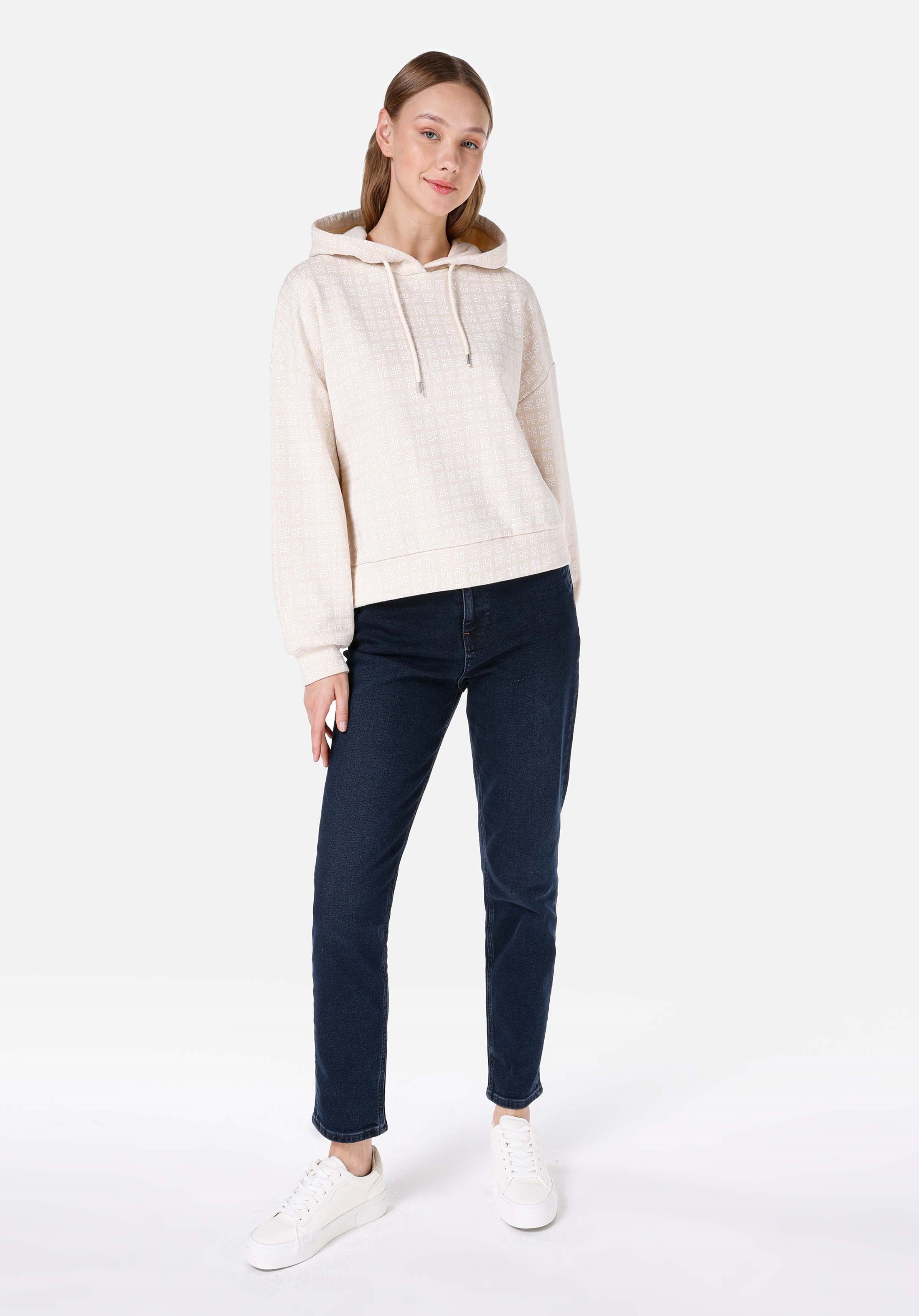 Colins Kapuzenpullover Colins Regular Fit Damen-Sweatshirt mit Kapuze und Aufdruck