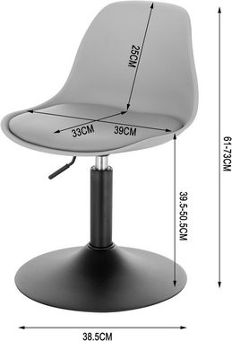 Woltu Sitzhocker (1 St), verstellbarer Schminkhocker Homeoffice hocker