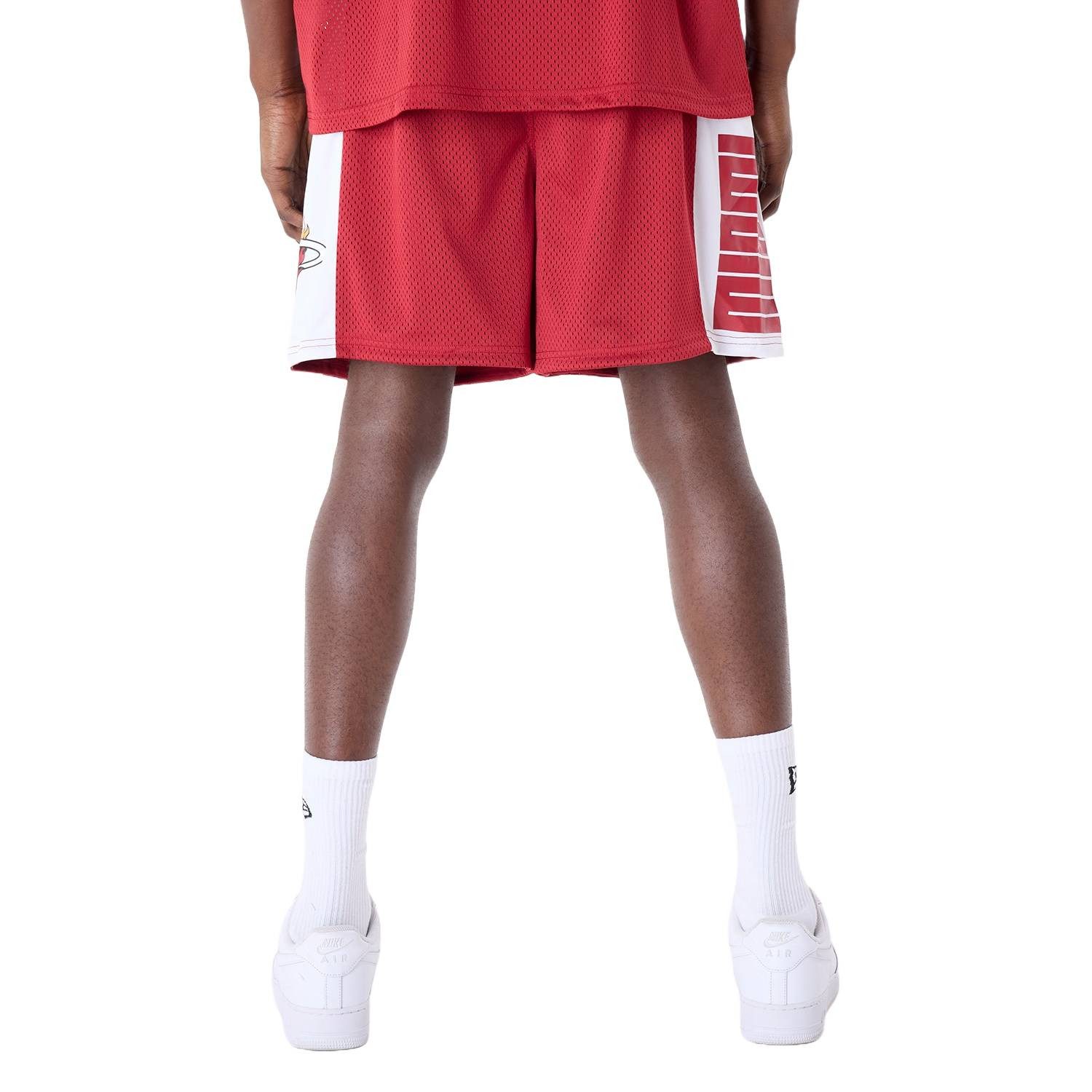 New Era Trainingsshorts Short New Era NBA Miami Heat mesh elastischer Bund mit Kordelzug