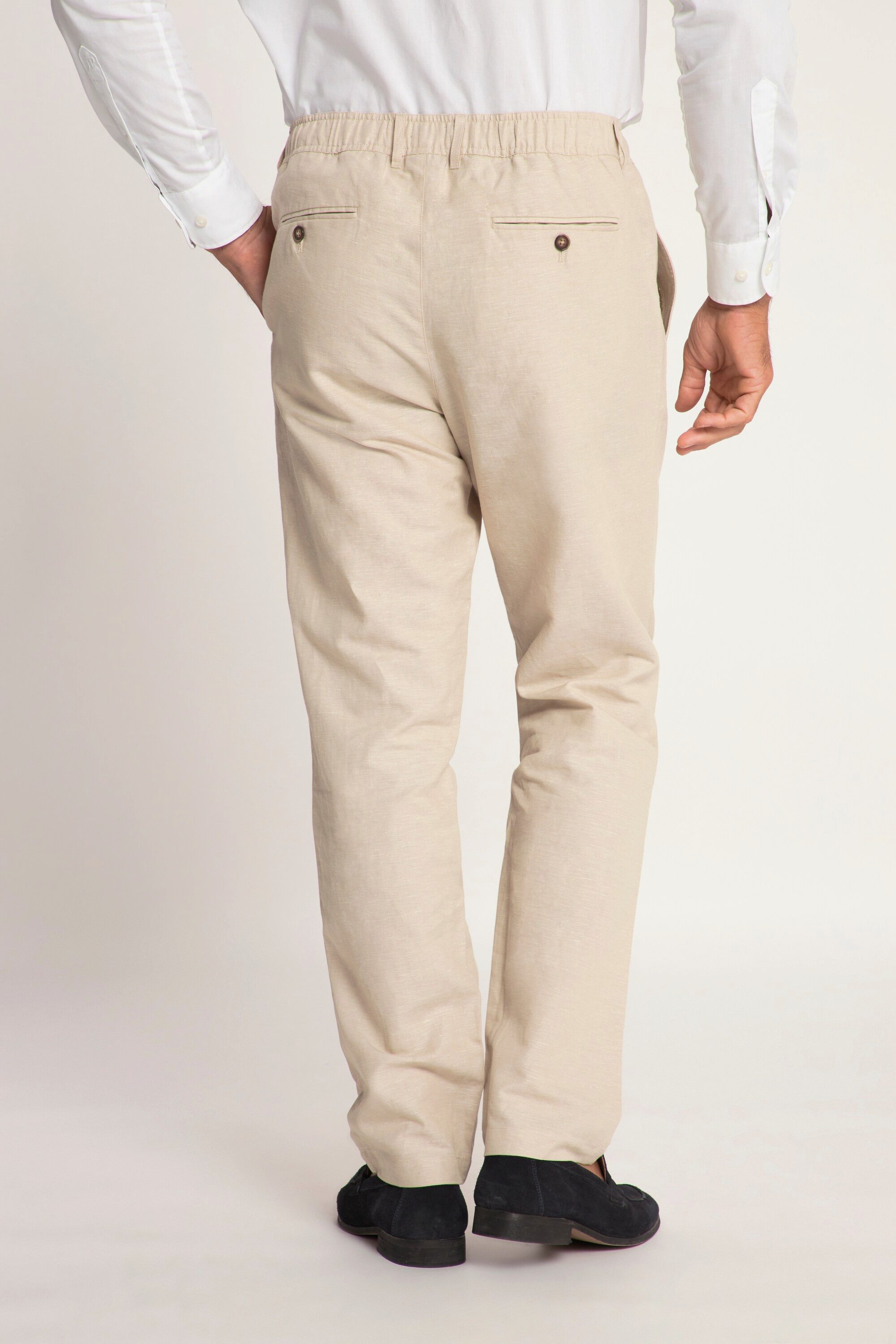 JP1880 Anzughose Hose Kos Leinenmix Business Elastikbund