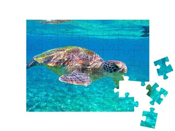 puzzleYOU Puzzle Meeresschildkröte, 48 Puzzleteile, puzzleYOU-Kollektionen Unterwasser