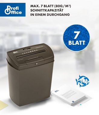 ProfiOffice Aktenvernichter ProfiOffice Aktenvernichter Piranha EC 7 CC 4*39, Extra Behälter für CD Reste