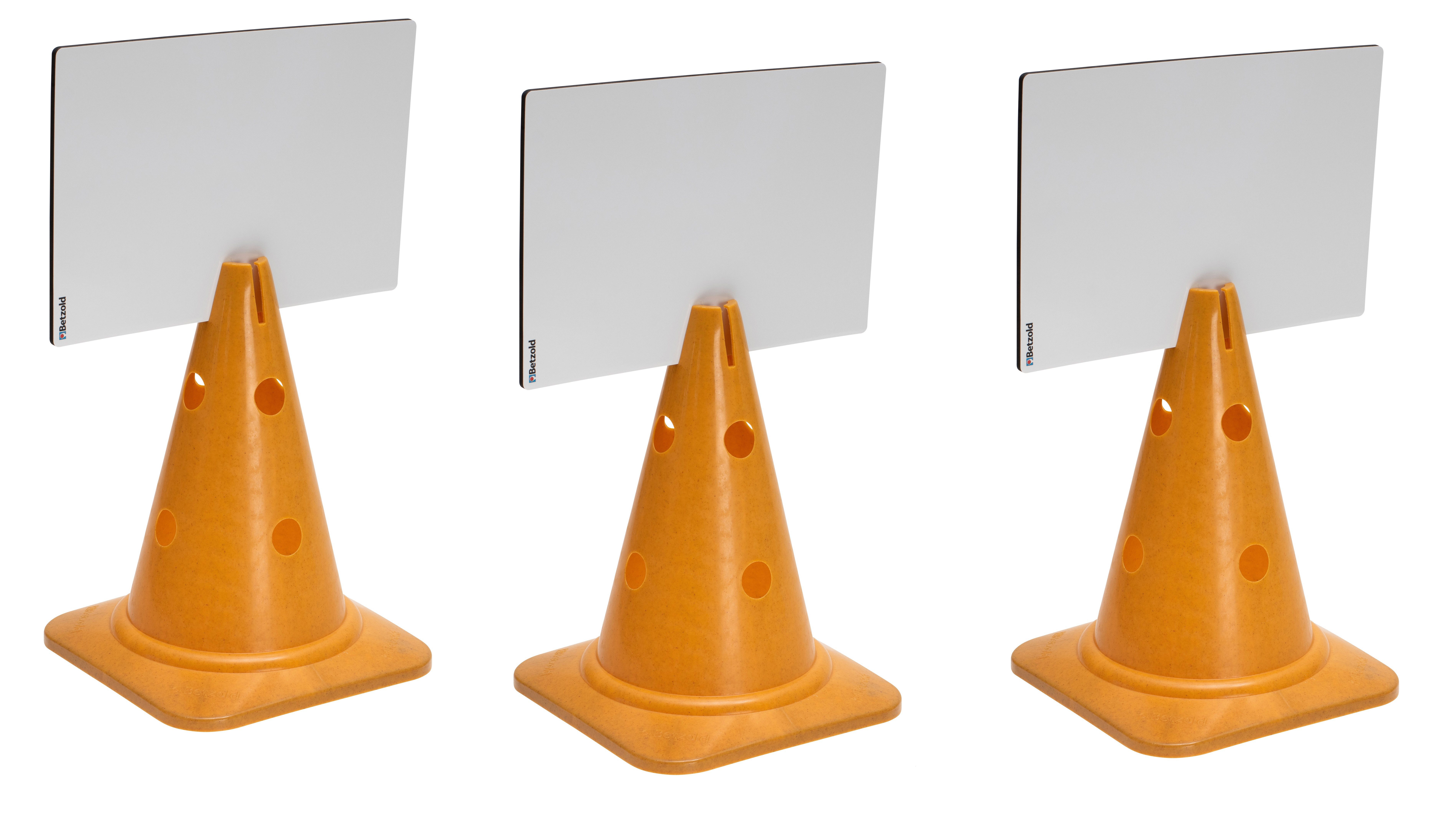 Betzold Markierungshütchen Lochkegel aus biobasiertem treeNside-Material, inkl. Boards, 3er-Set