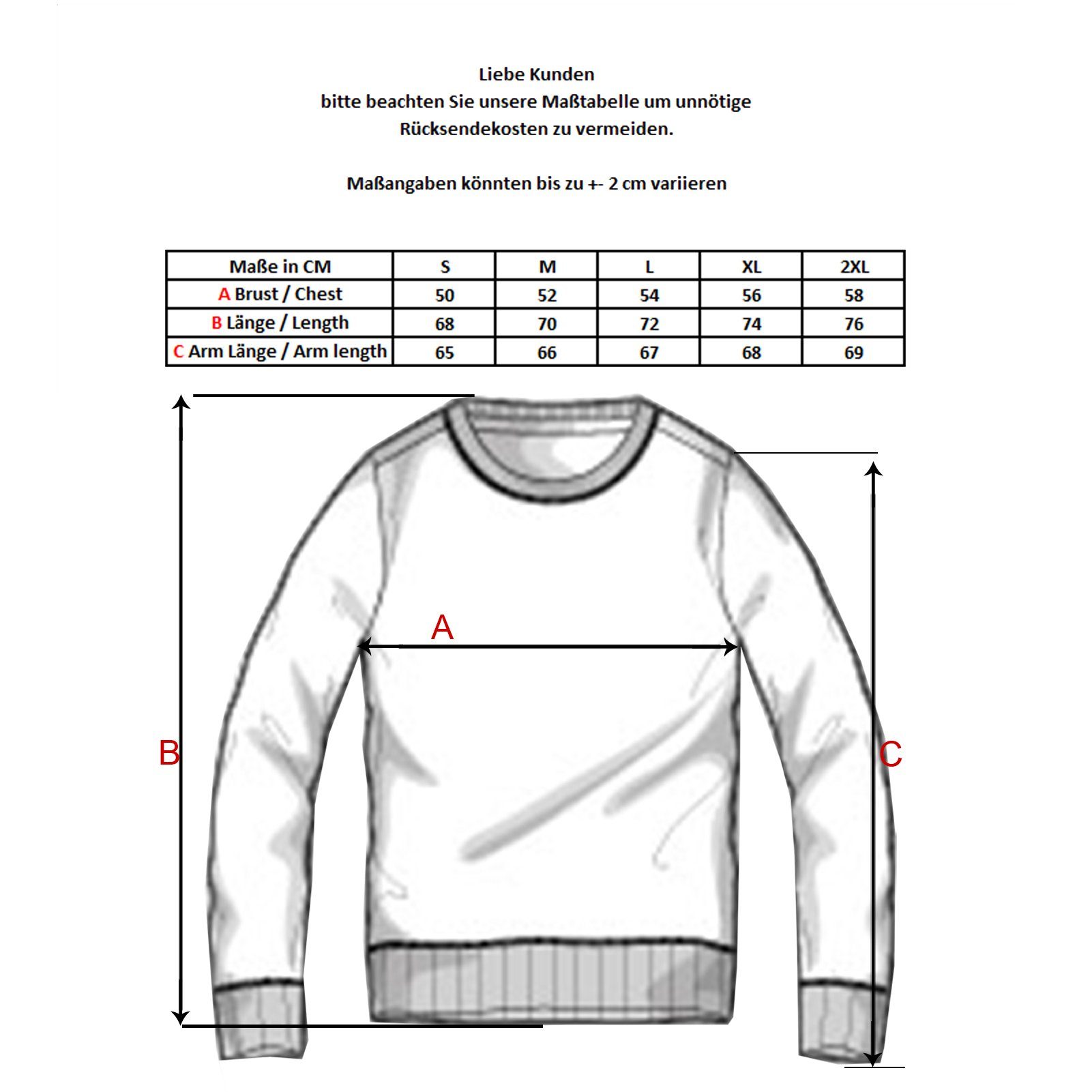 Baxboy Strickpullover Herren Gefütterte Winter Kapuzenpullover Reißverschluss Jacke B-51164