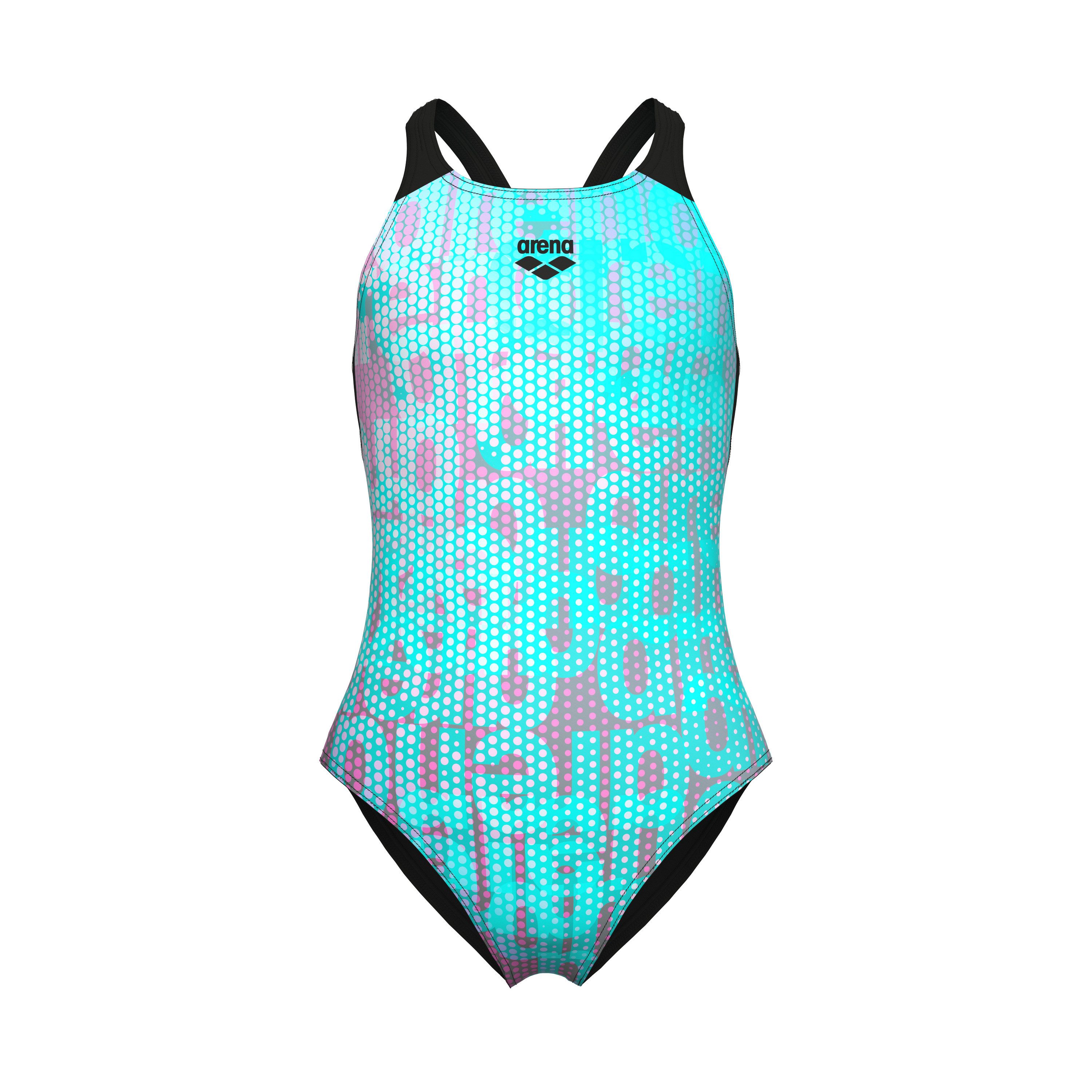 Arena Badeanzug G ARENA MULTI COLOURS SWIMSUIT V BACK für Mädchen (1-St)