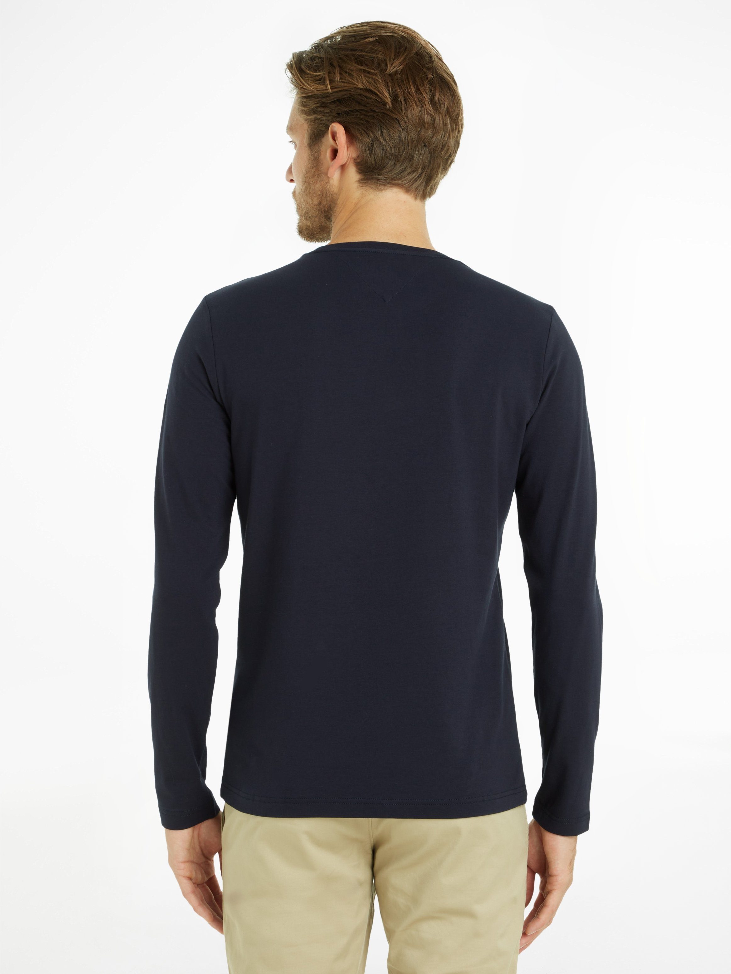 Tommy Hilfiger Langarmshirt STRETCH SLIM FIT LONG SLEEVE aus Baumwollstretch