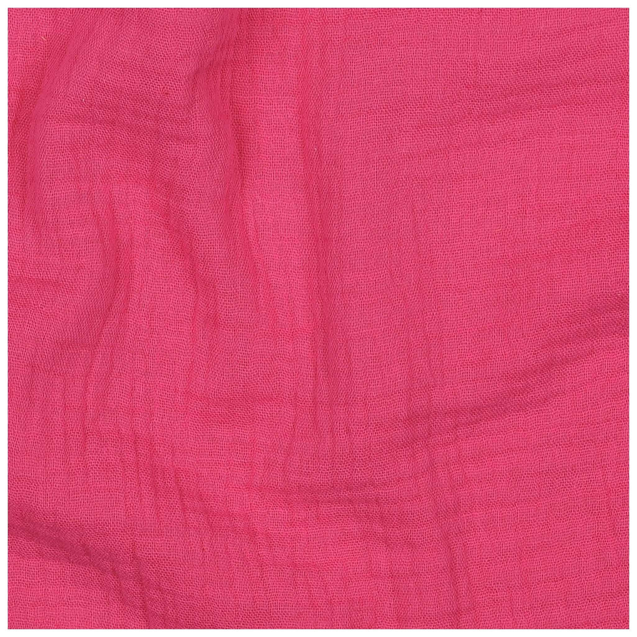maDDma Stoff Musselin Bio Organic ab 1m Baumwollstoff Double Gauze Mulltuch, pink