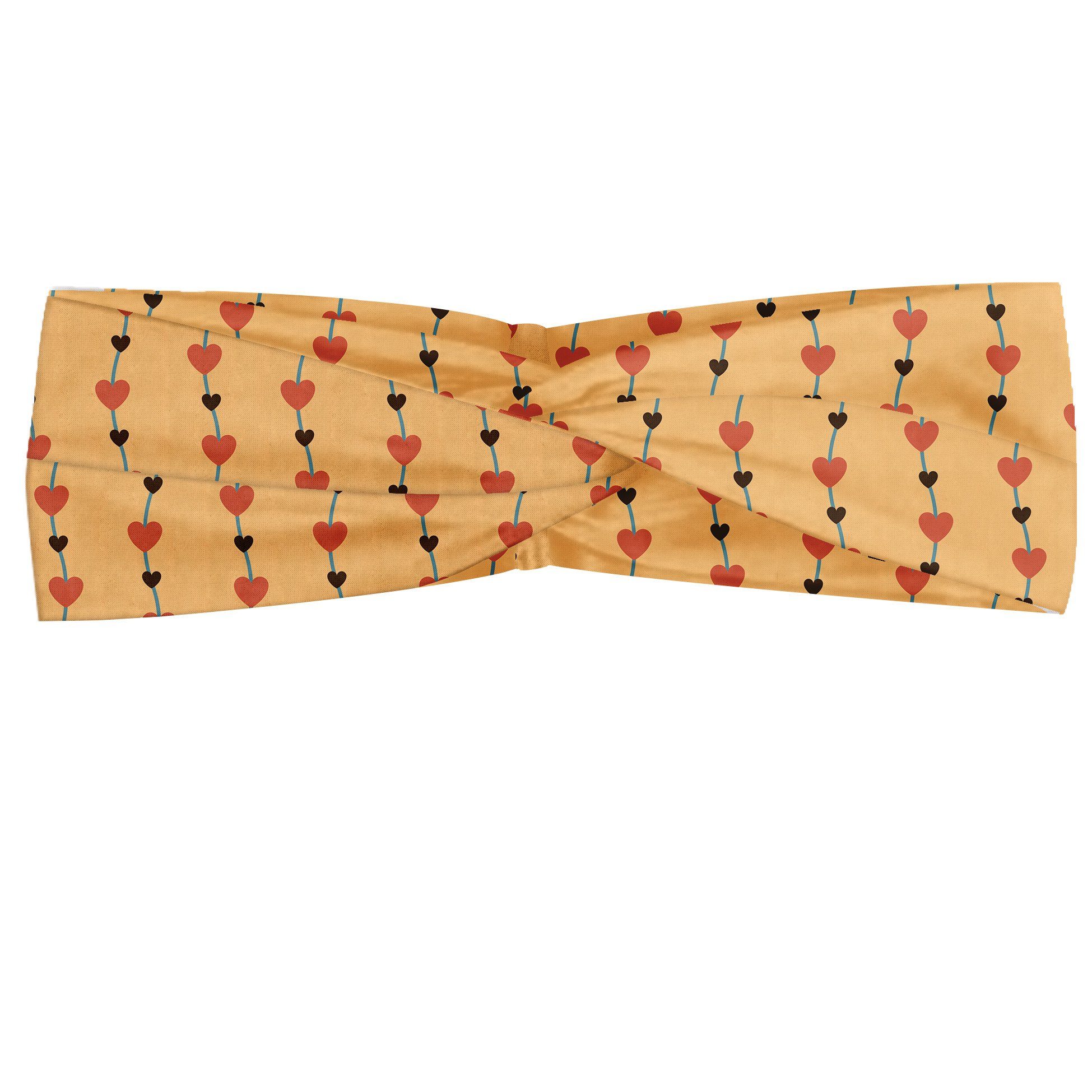Abakuhaus Stirnband Elastisch und Angenehme alltags accessories Orange Valentines Hearts