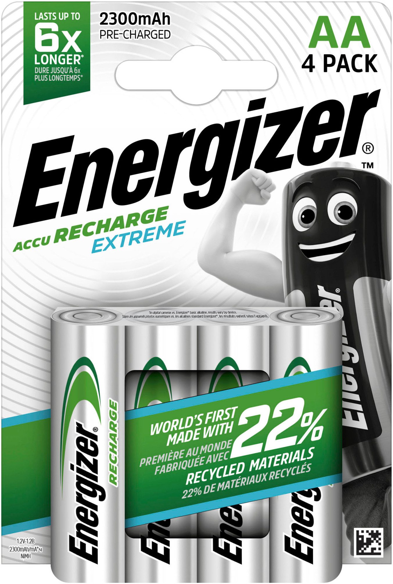 Energizer 4er Pack Extreme Akku Mignon 2300 mAh (1,2 V, 4 St)