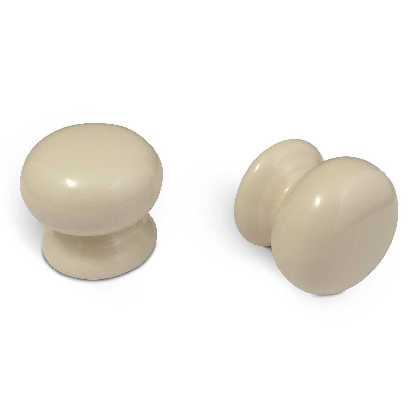 SO-TECH® Möbelknopf Porzellanknopf rund ELISE Ø38 mm cremefarbig incl. Schraube
